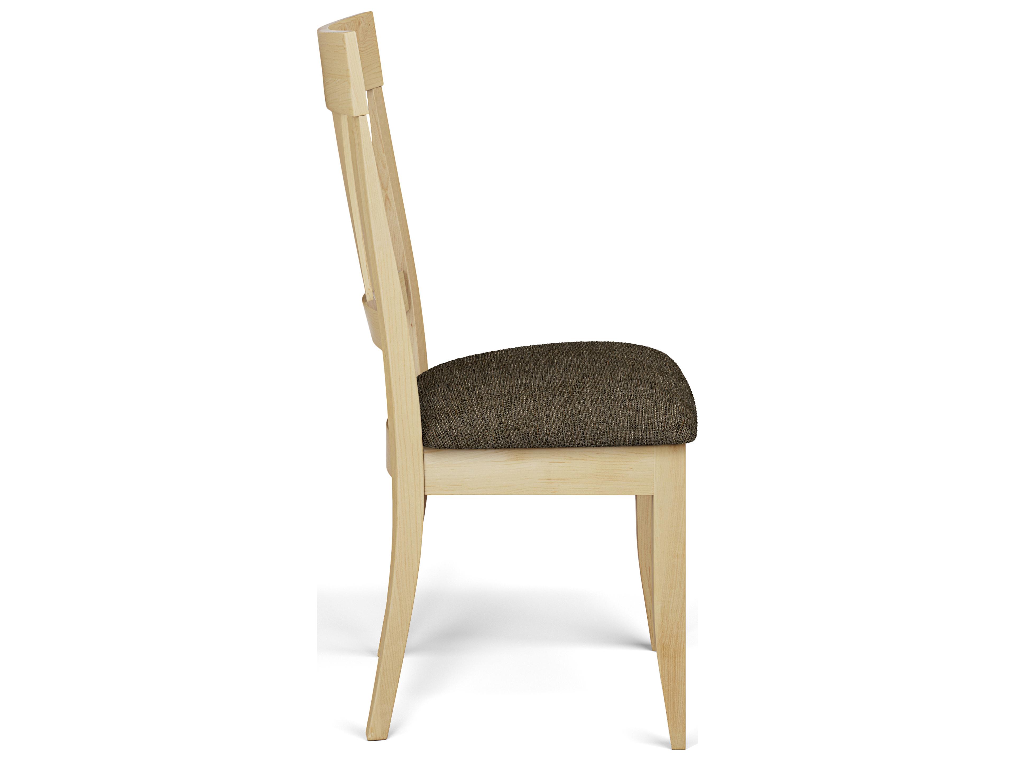 Saloom Kelly Beech Wood Brown Upholstered Armless Dining Chair