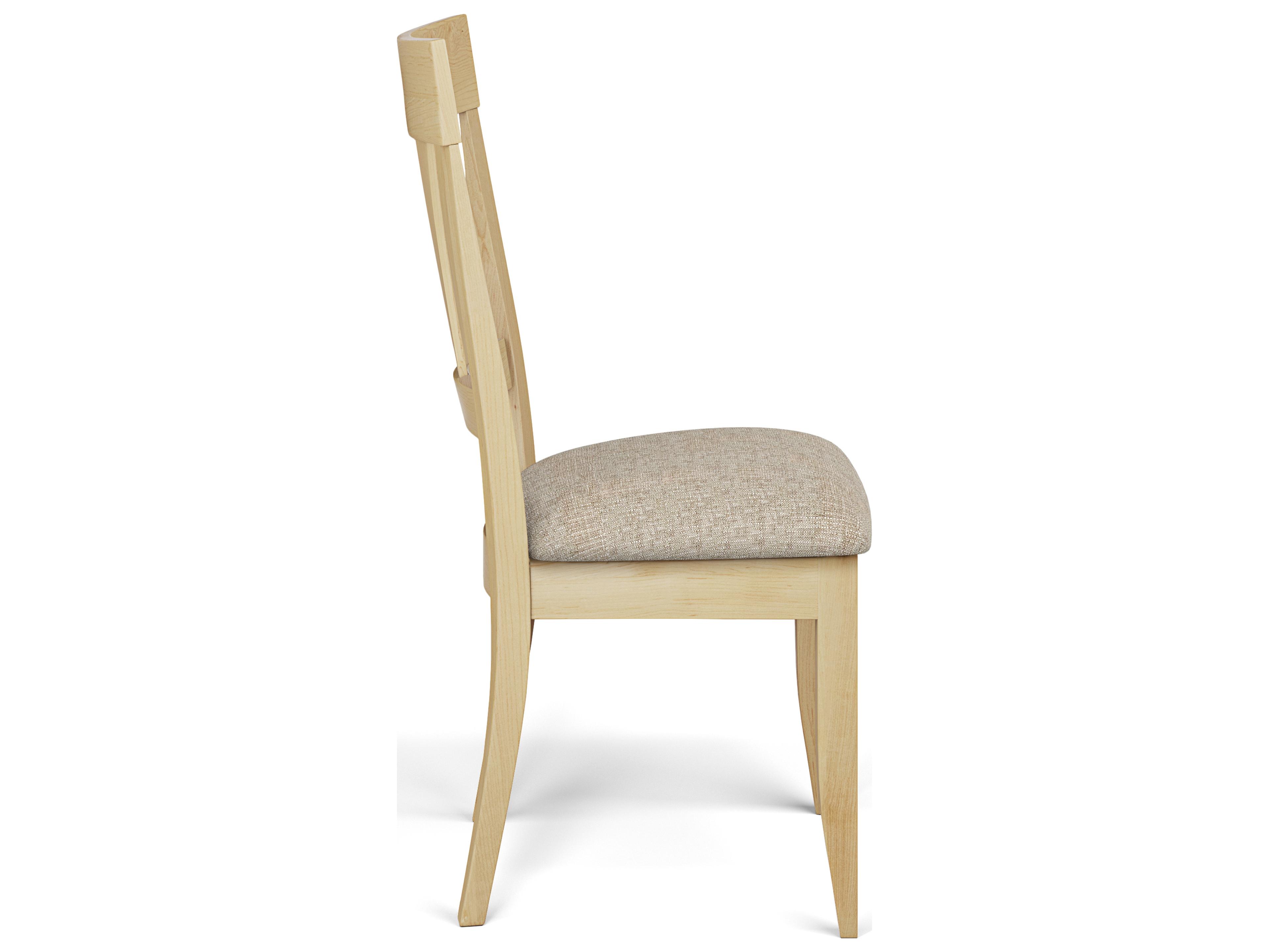 Saloom Kelly Beech Wood Beige Upholstered Armless Dining Chair