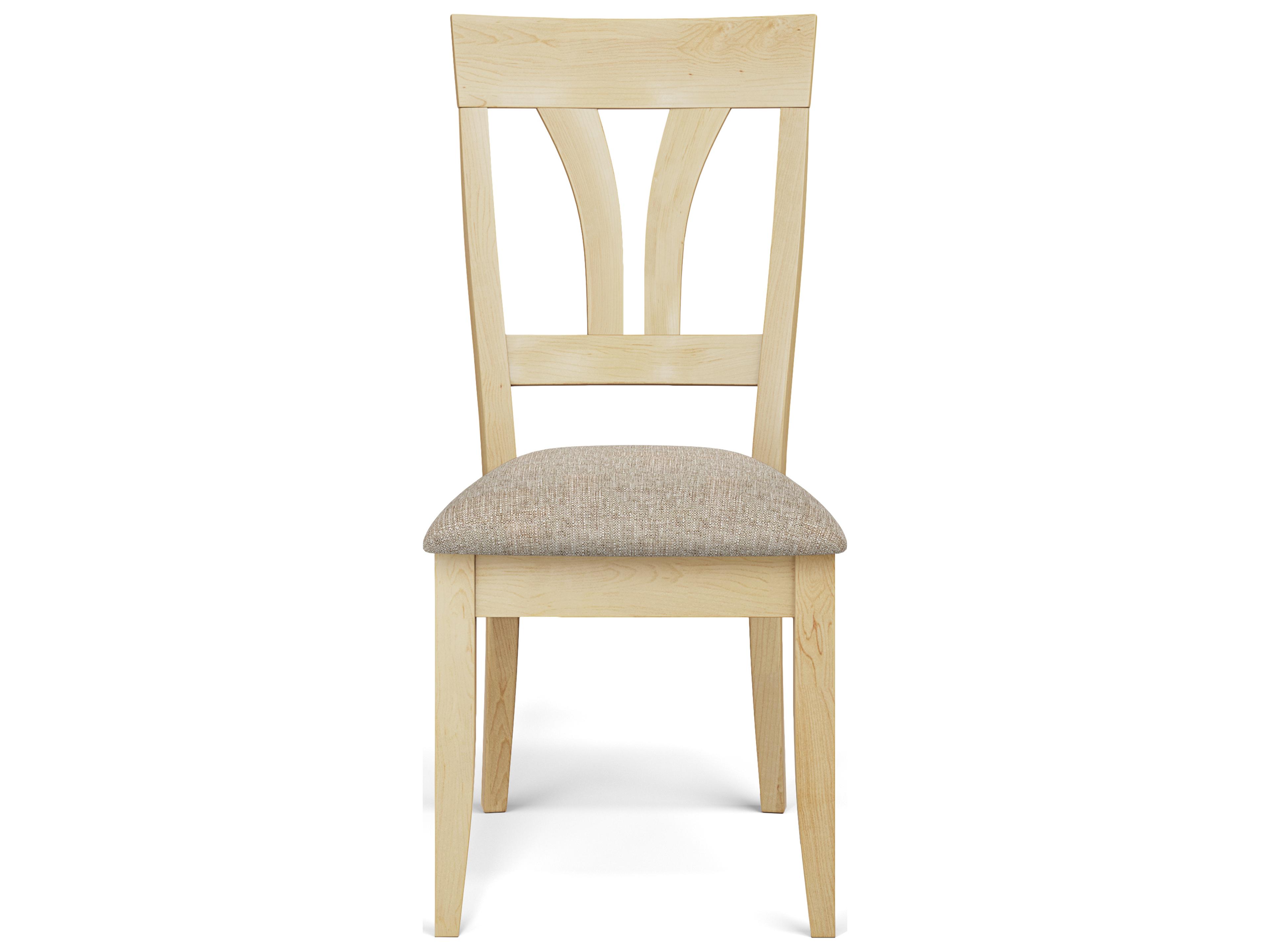 Saloom Kelly Beech Wood Beige Upholstered Armless Dining Chair
