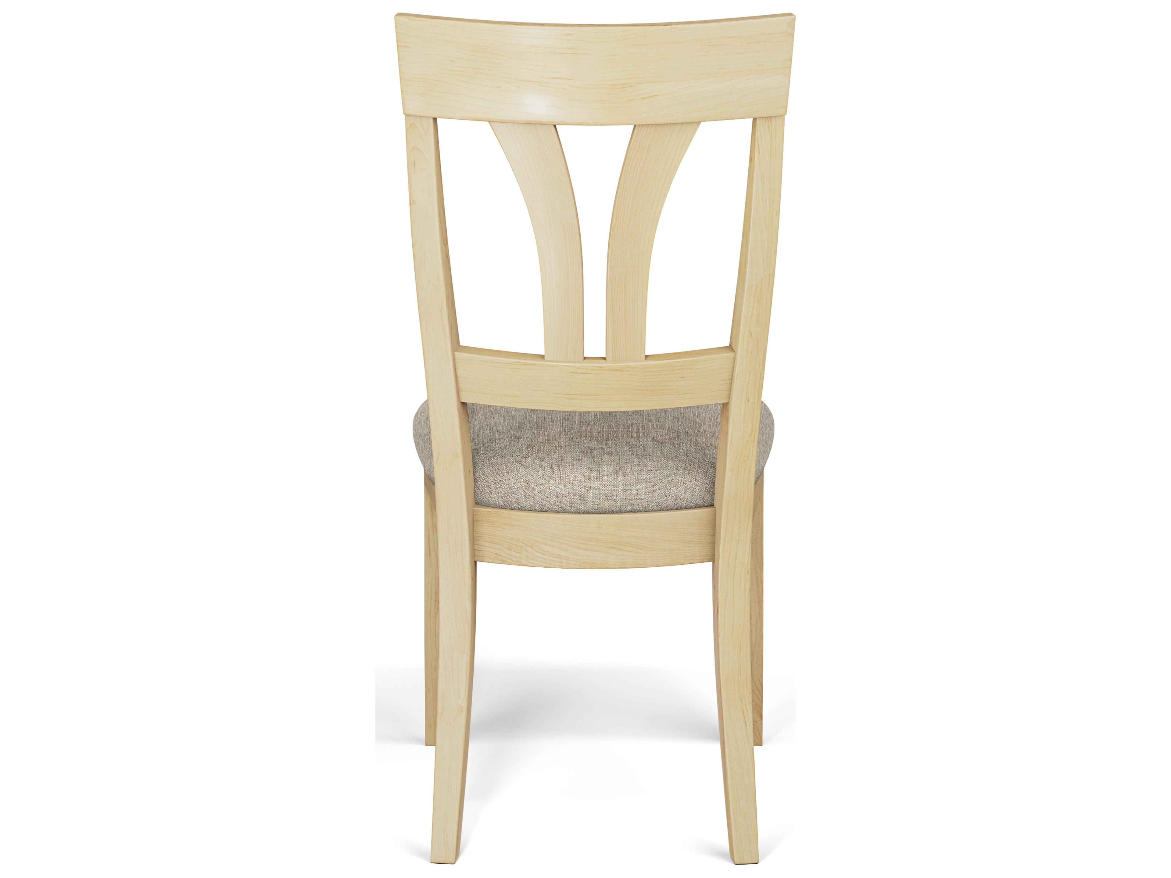 Saloom Kelly Beech Wood Beige Upholstered Armless Dining Chair