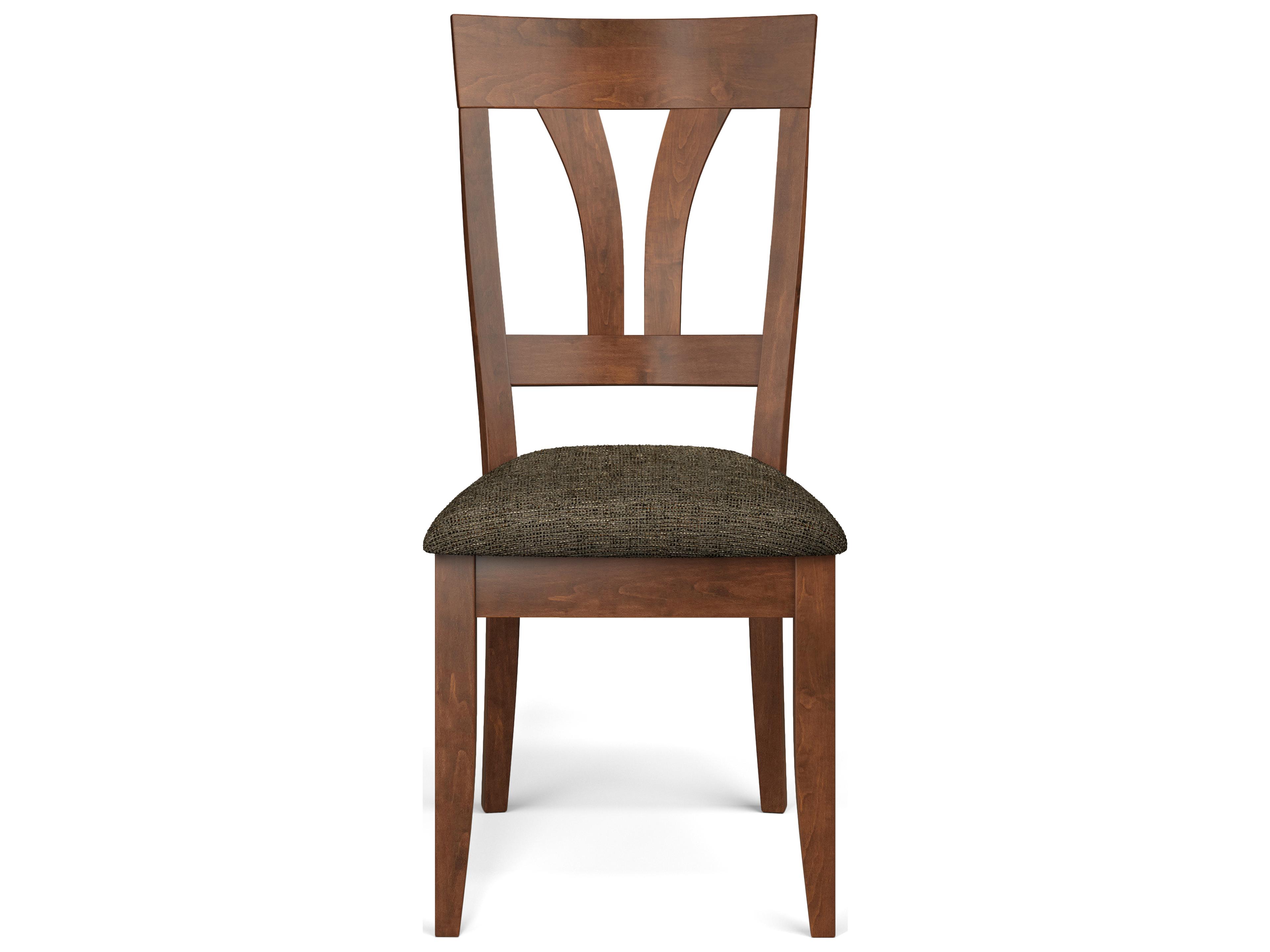 Saloom Kelly Beech Wood Brown Upholstered Armless Dining Chair