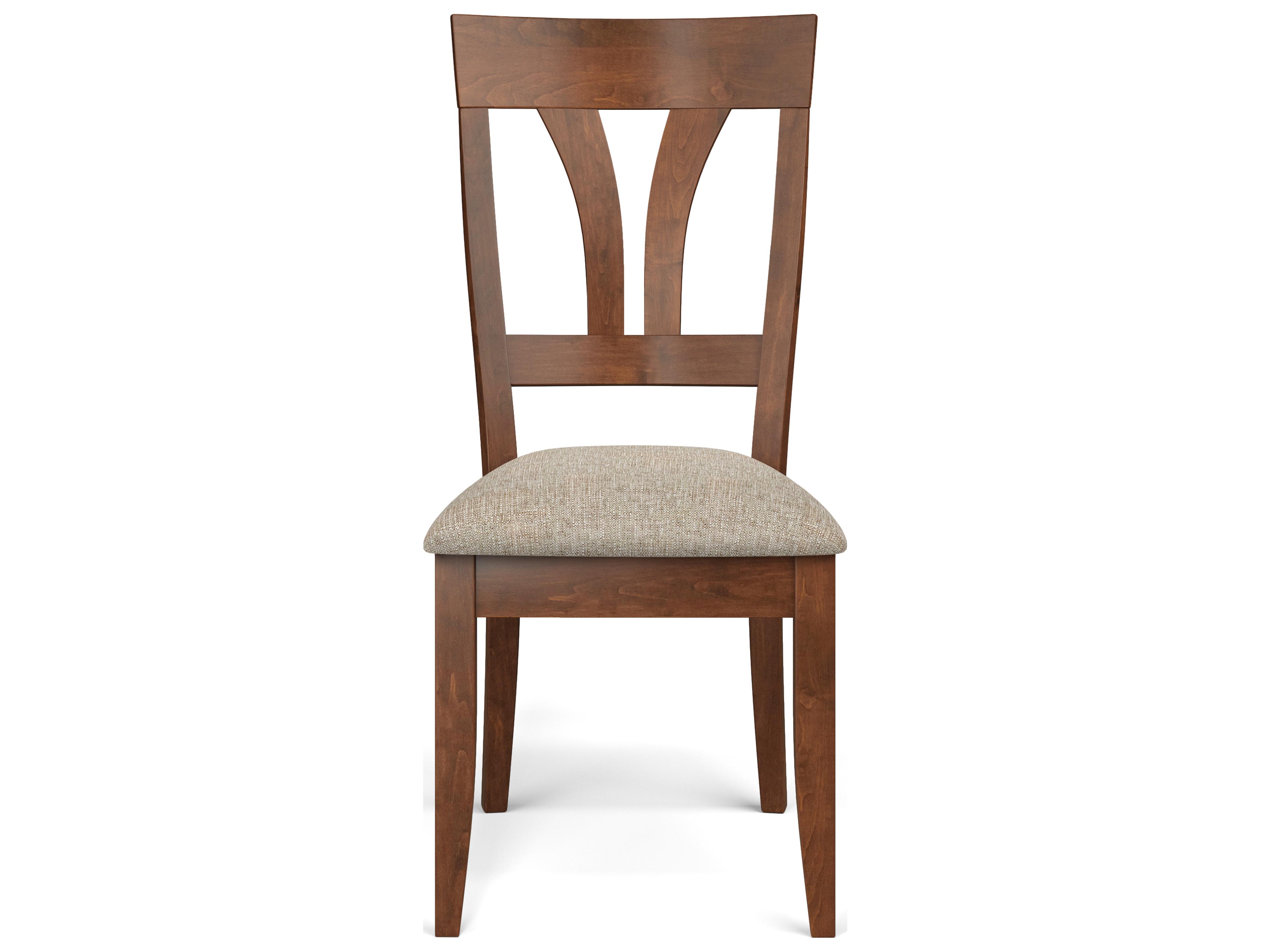 Saloom Kelly Beech Wood Beige Upholstered Armless Dining Chair
