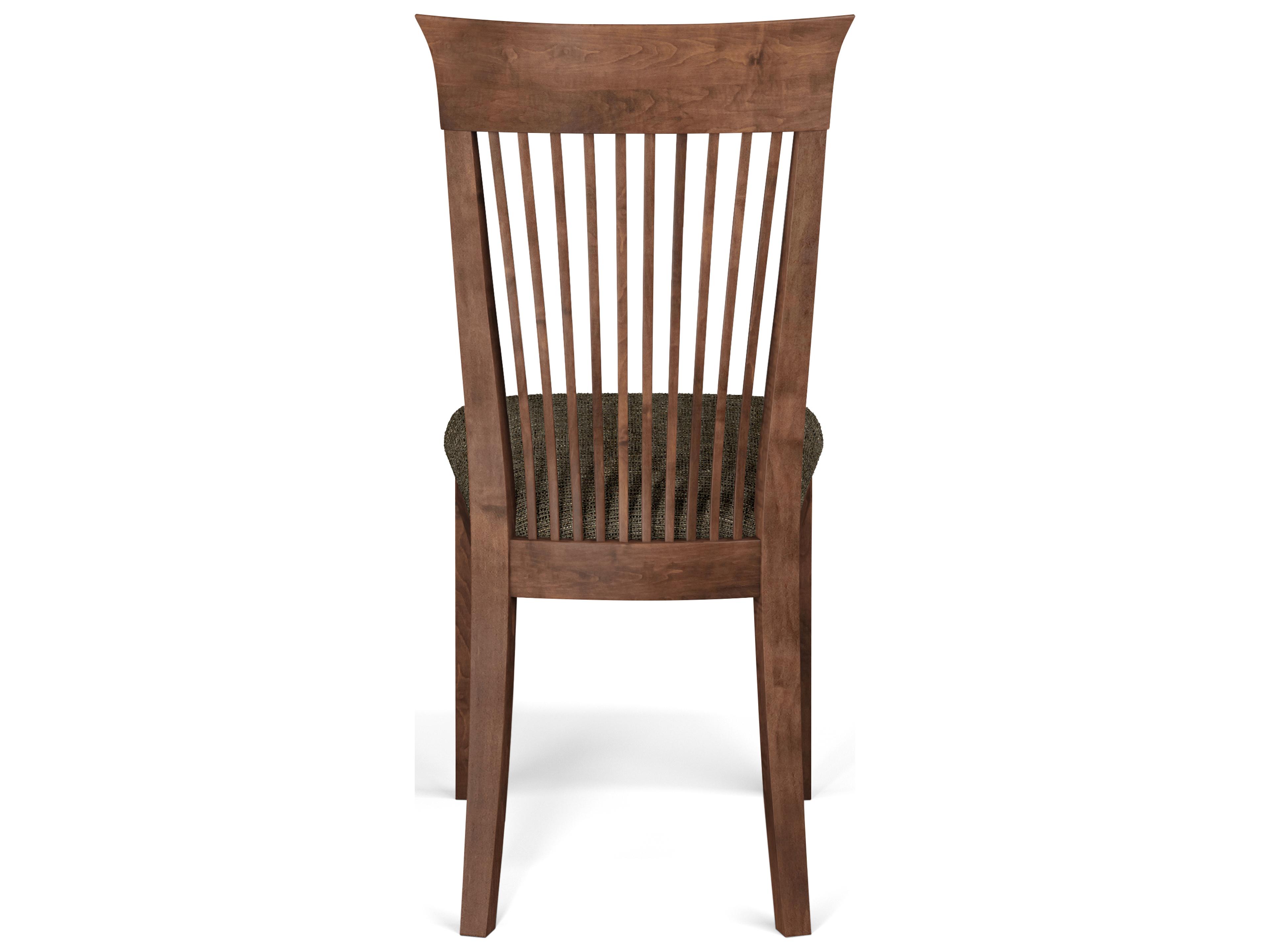 Saloom Lewis Beech Wood Brown Upholstered Armless Dining Chair