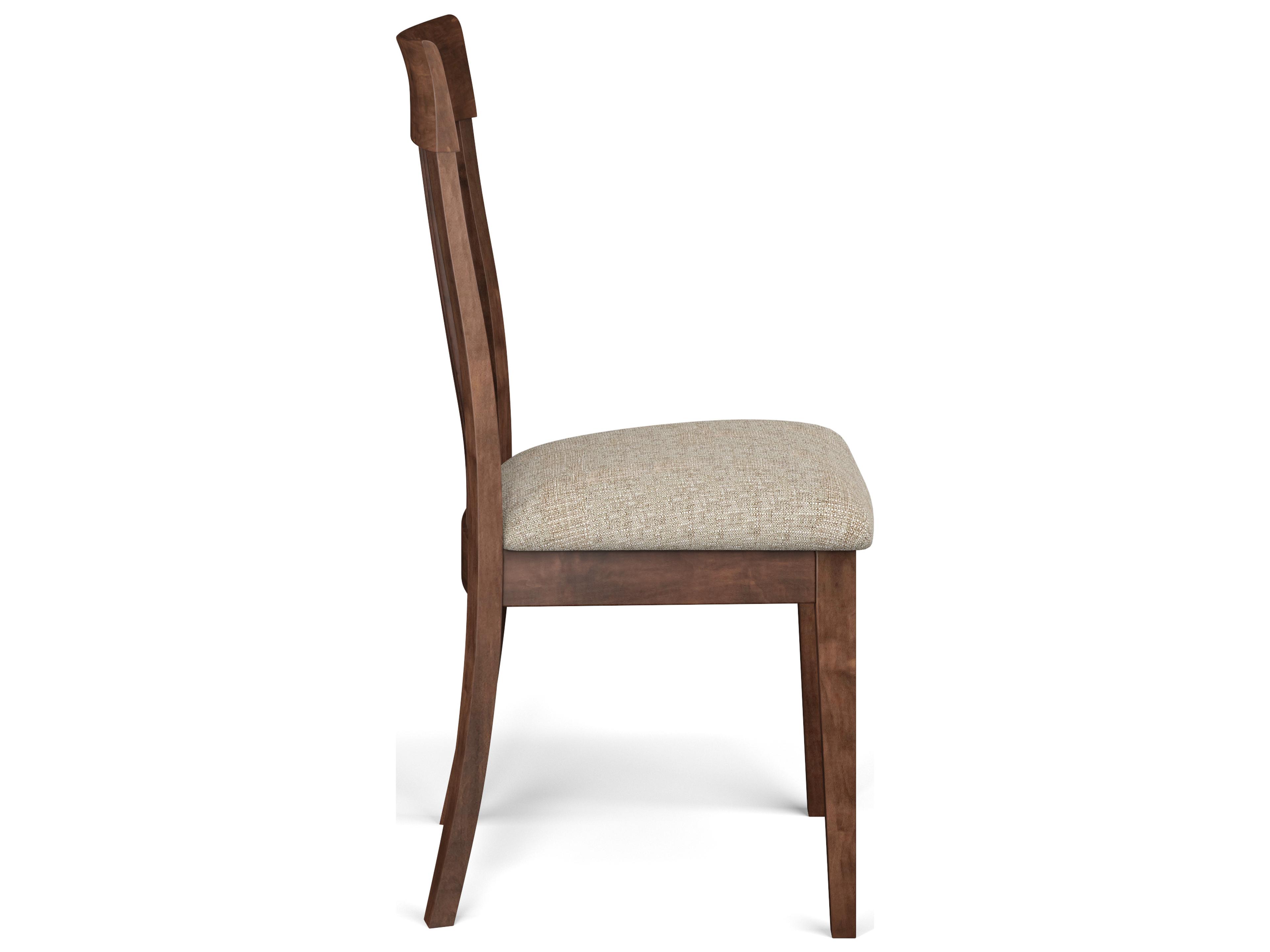 Saloom Lewis Beech Wood Beige Upholstered Armless Dining Chair
