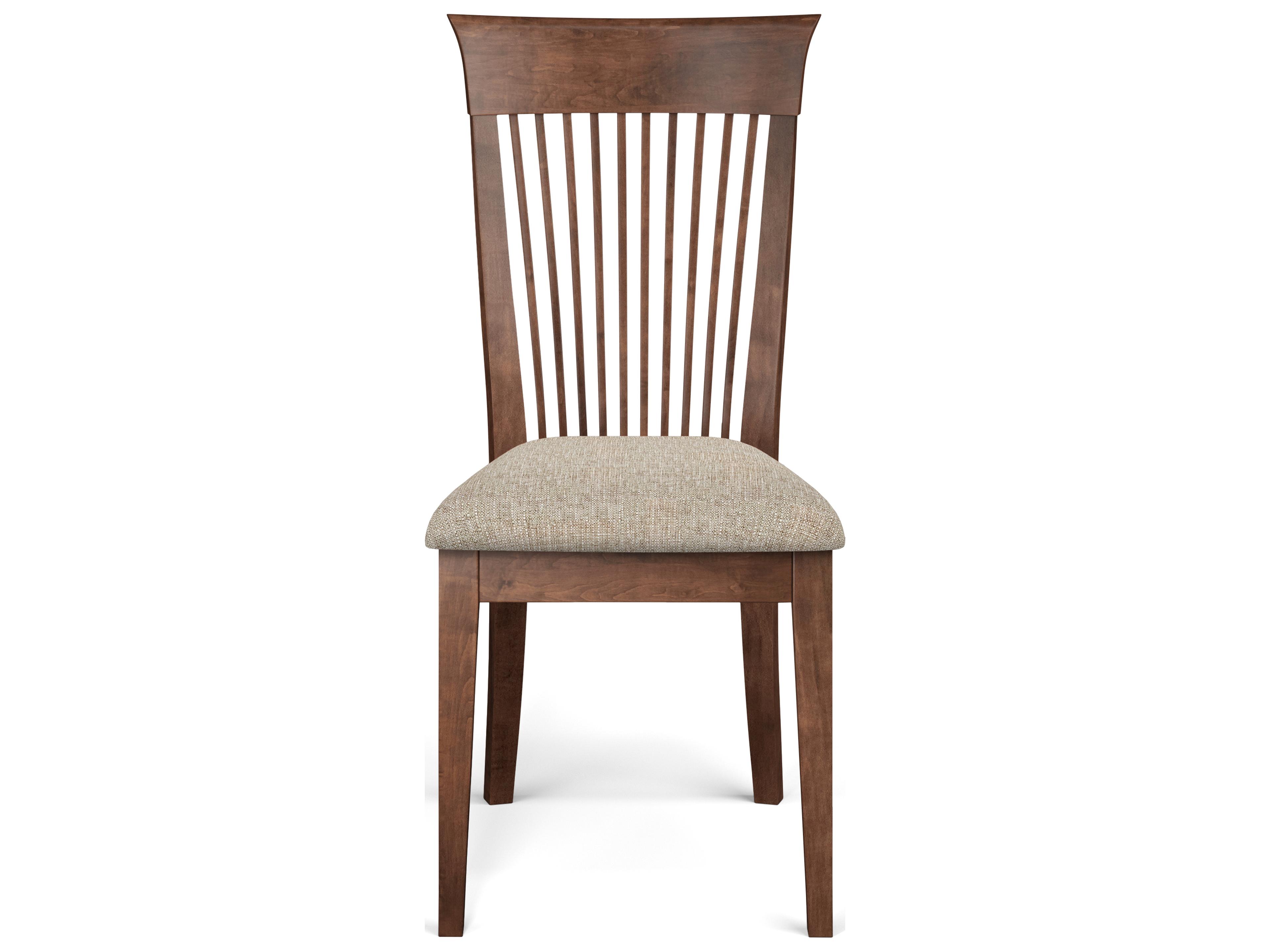 Saloom Lewis Beech Wood Beige Upholstered Armless Dining Chair
