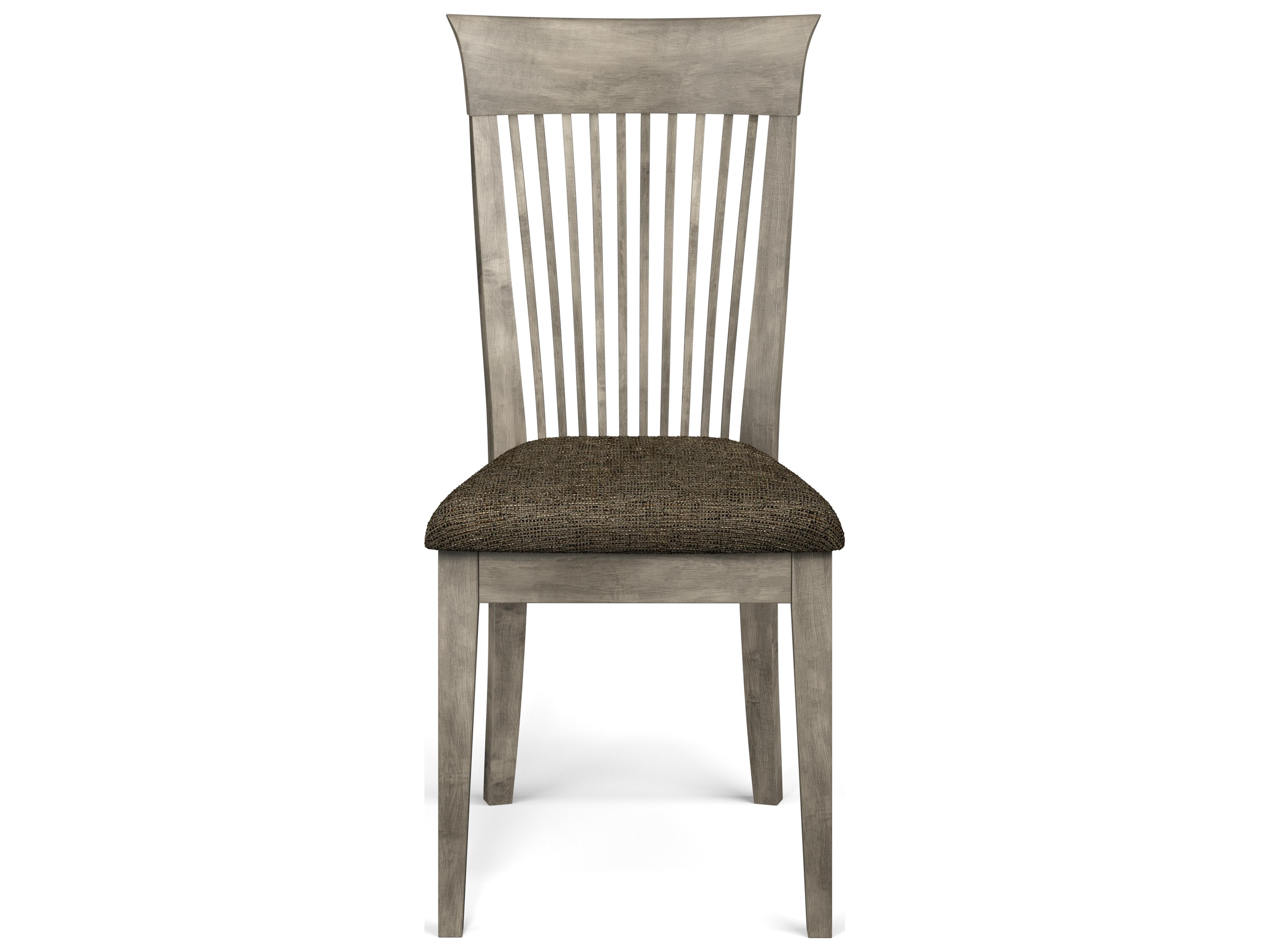 Saloom Lewis Beech Wood Brown Upholstered Armless Dining Chair