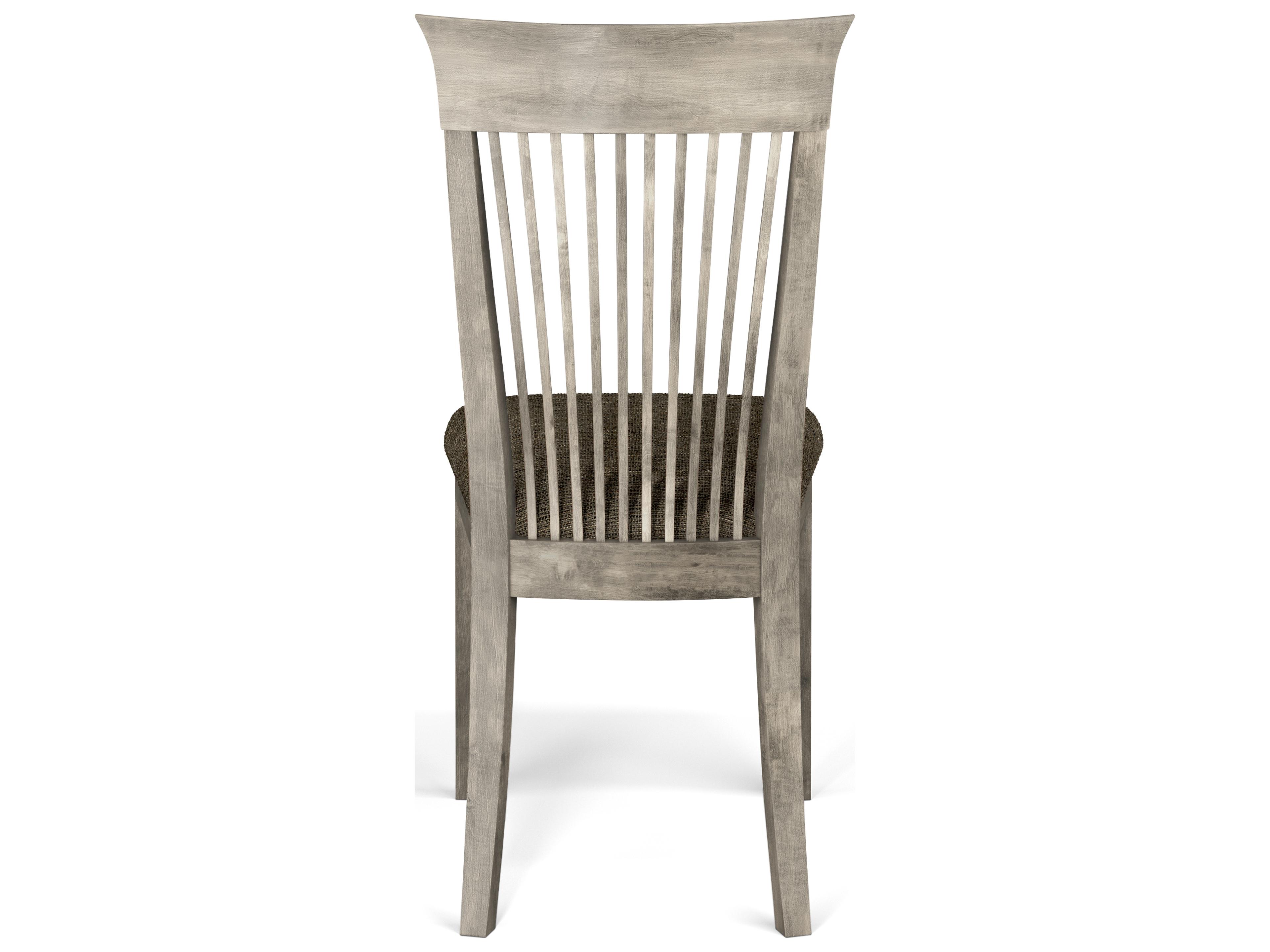 Saloom Lewis Beech Wood Brown Upholstered Armless Dining Chair