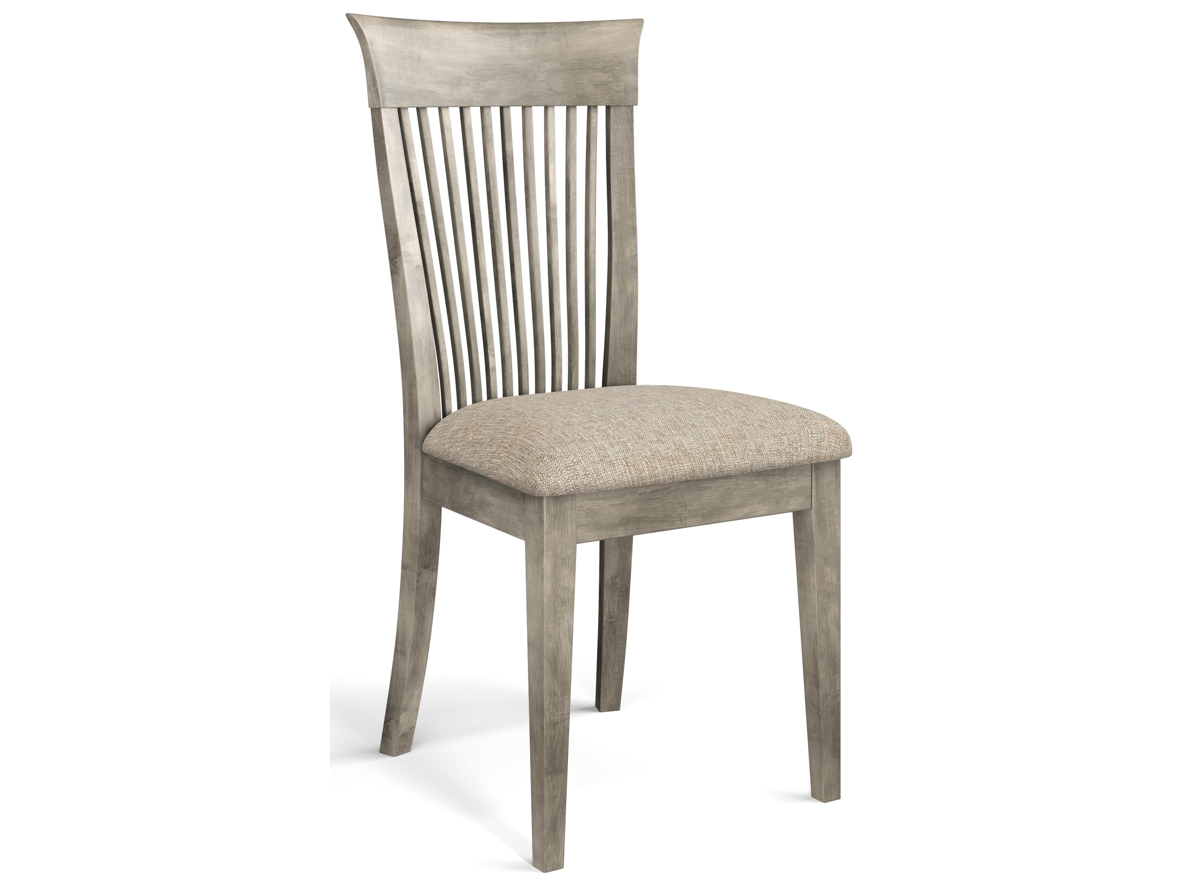 Lewis Beech Wood Beige Upholstered Armless Dining Chair