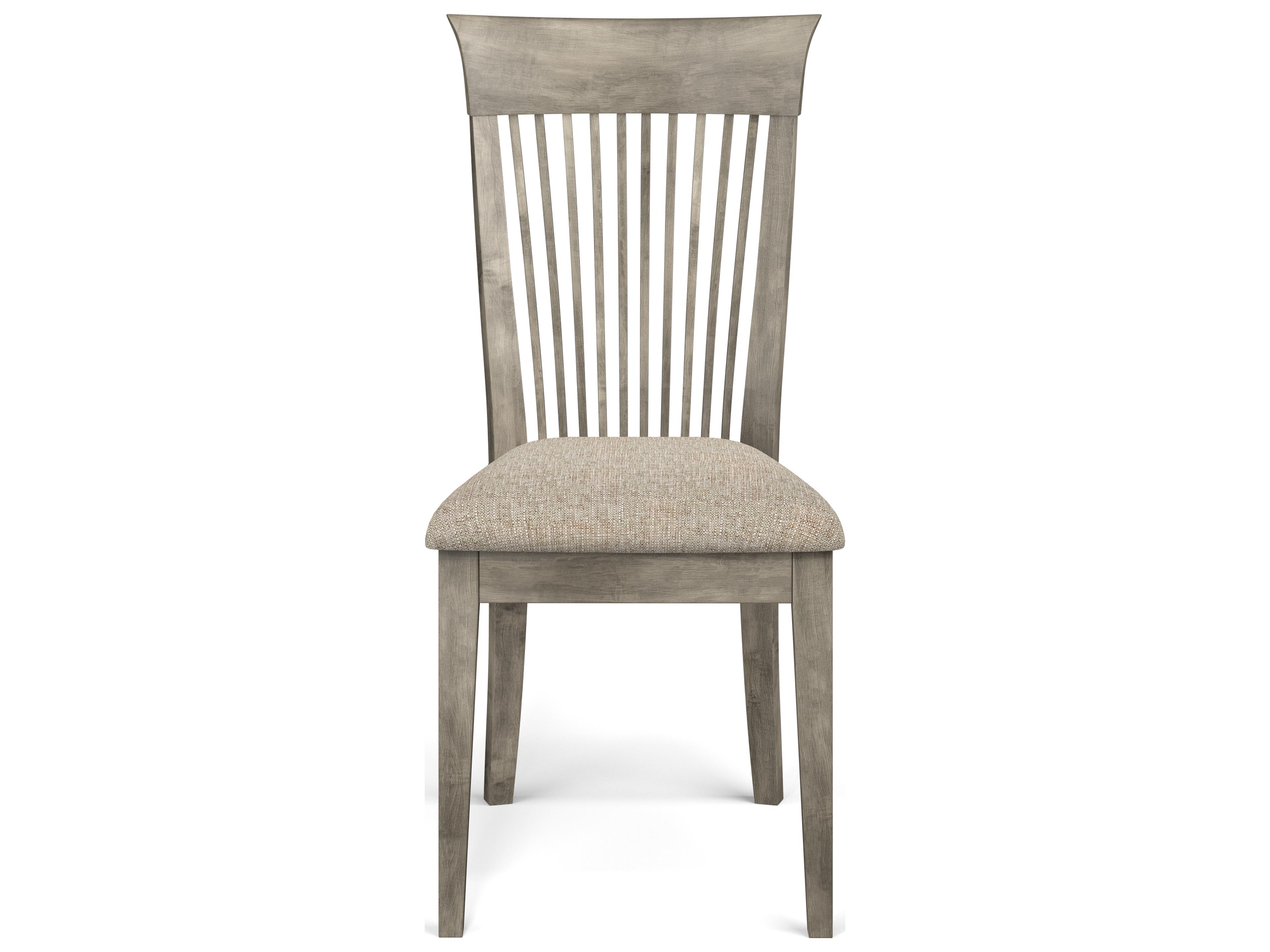 Saloom Lewis Beech Wood Beige Upholstered Armless Dining Chair