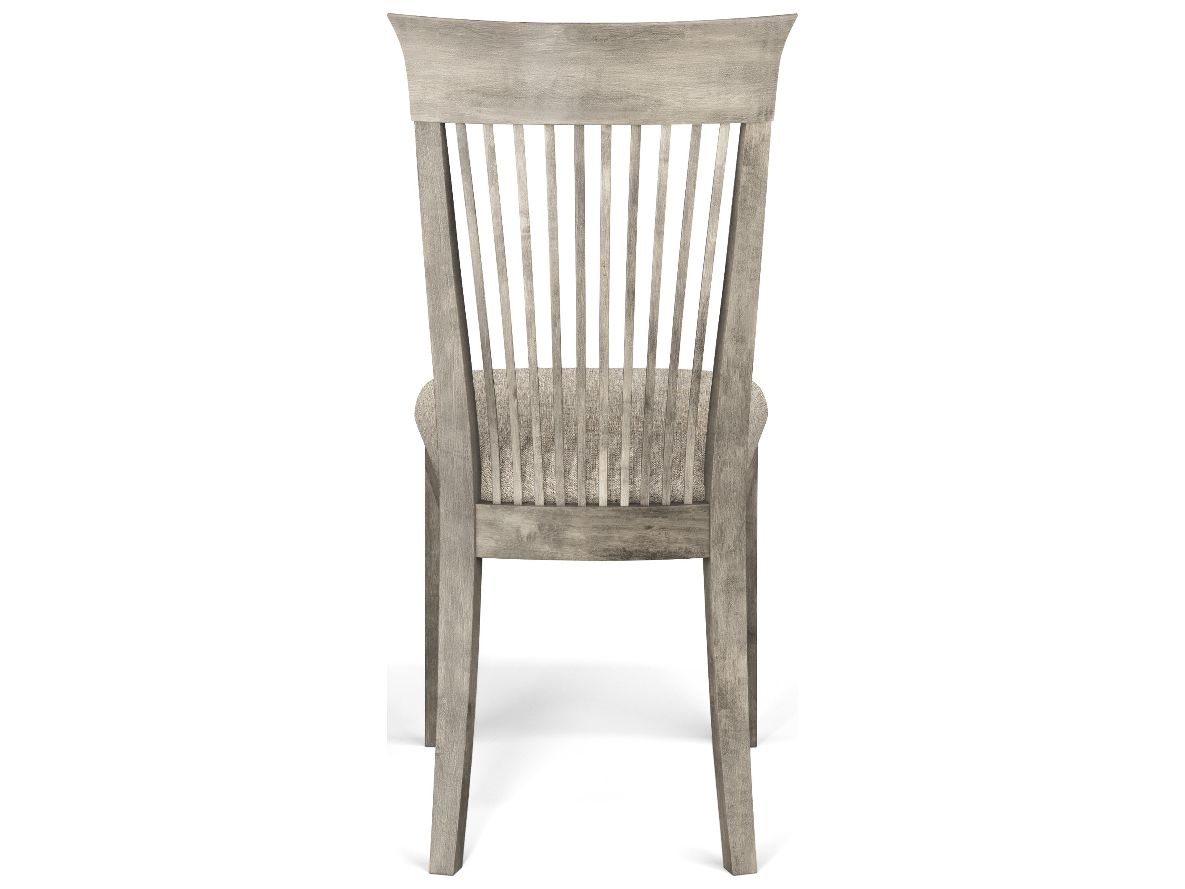 Saloom Lewis Beech Wood Beige Upholstered Armless Dining Chair