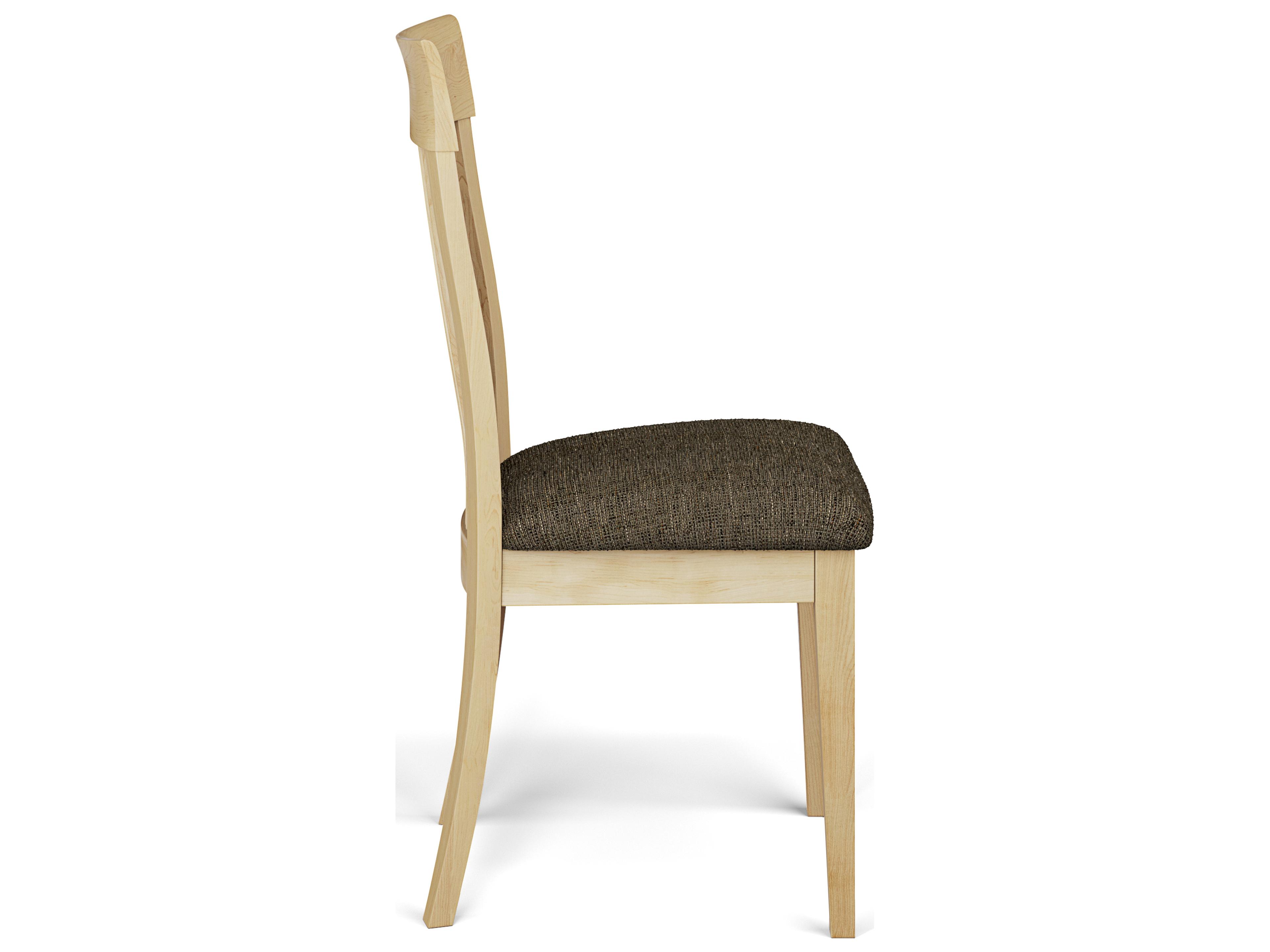 Saloom Lewis Beech Wood Brown Upholstered Armless Dining Chair