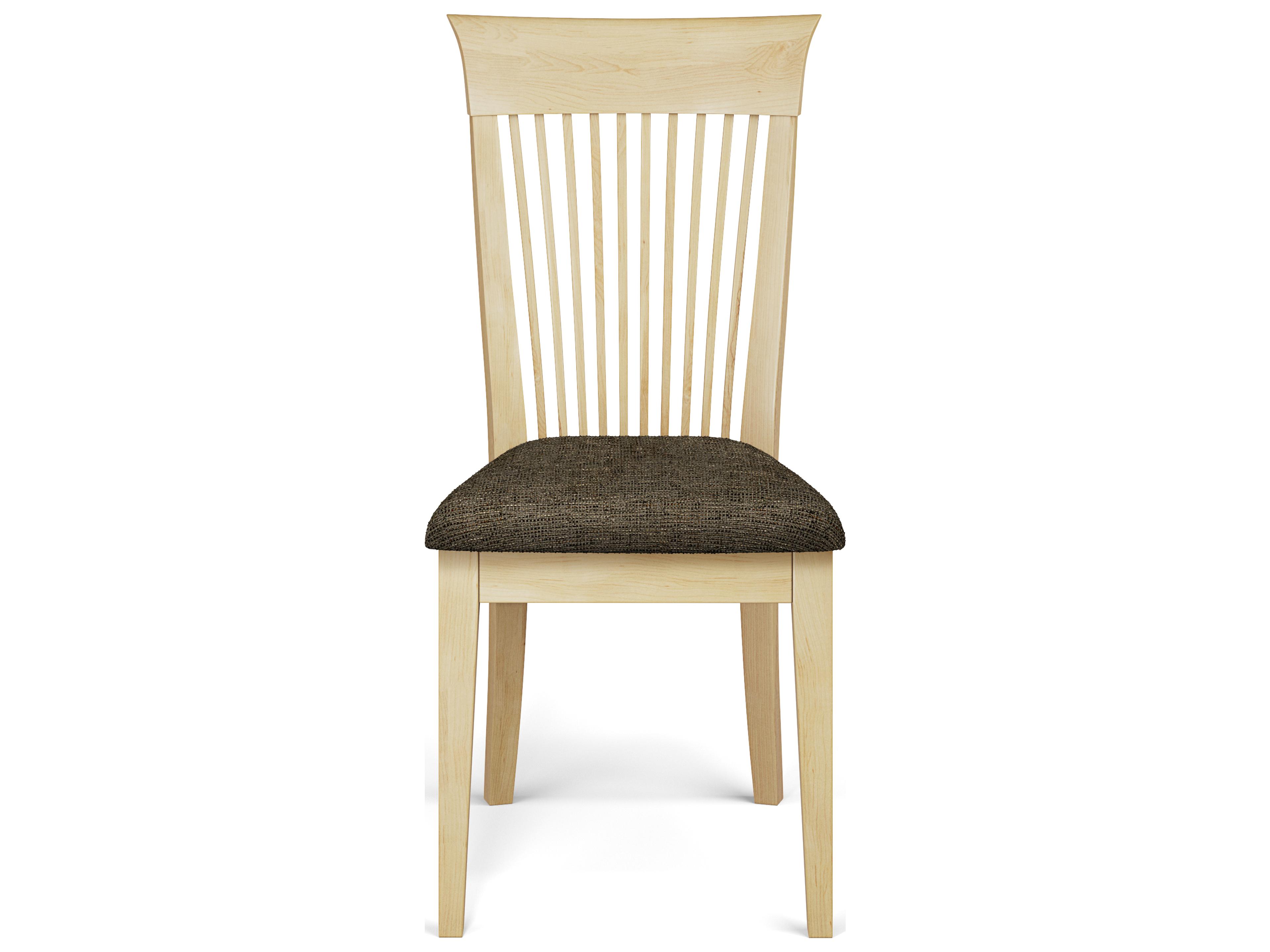 Saloom Lewis Beech Wood Brown Upholstered Armless Dining Chair