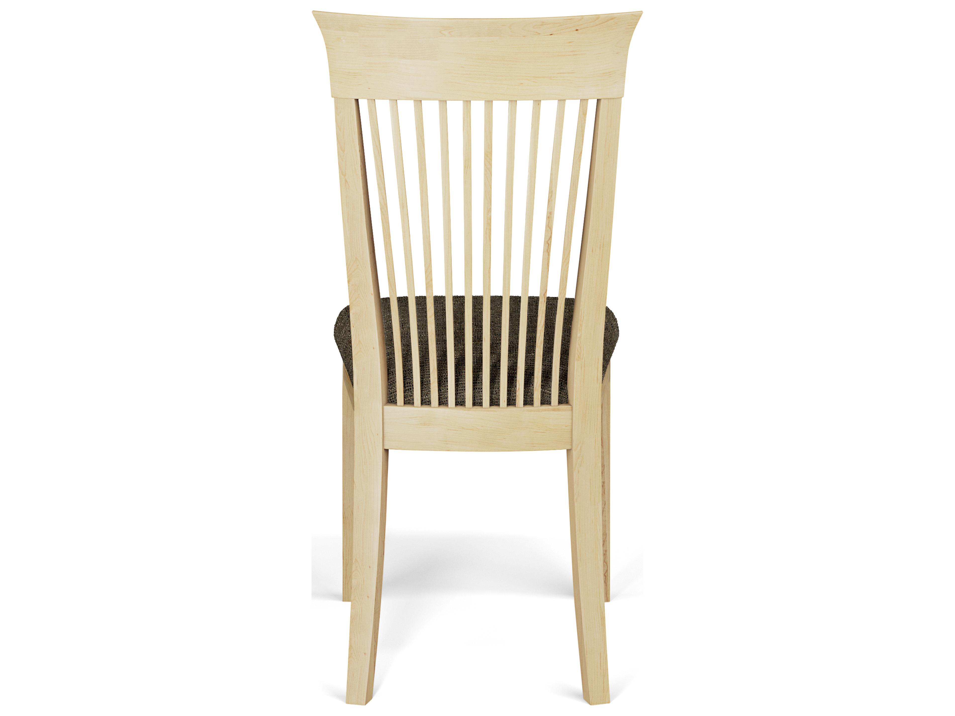 Saloom Lewis Beech Wood Brown Upholstered Armless Dining Chair