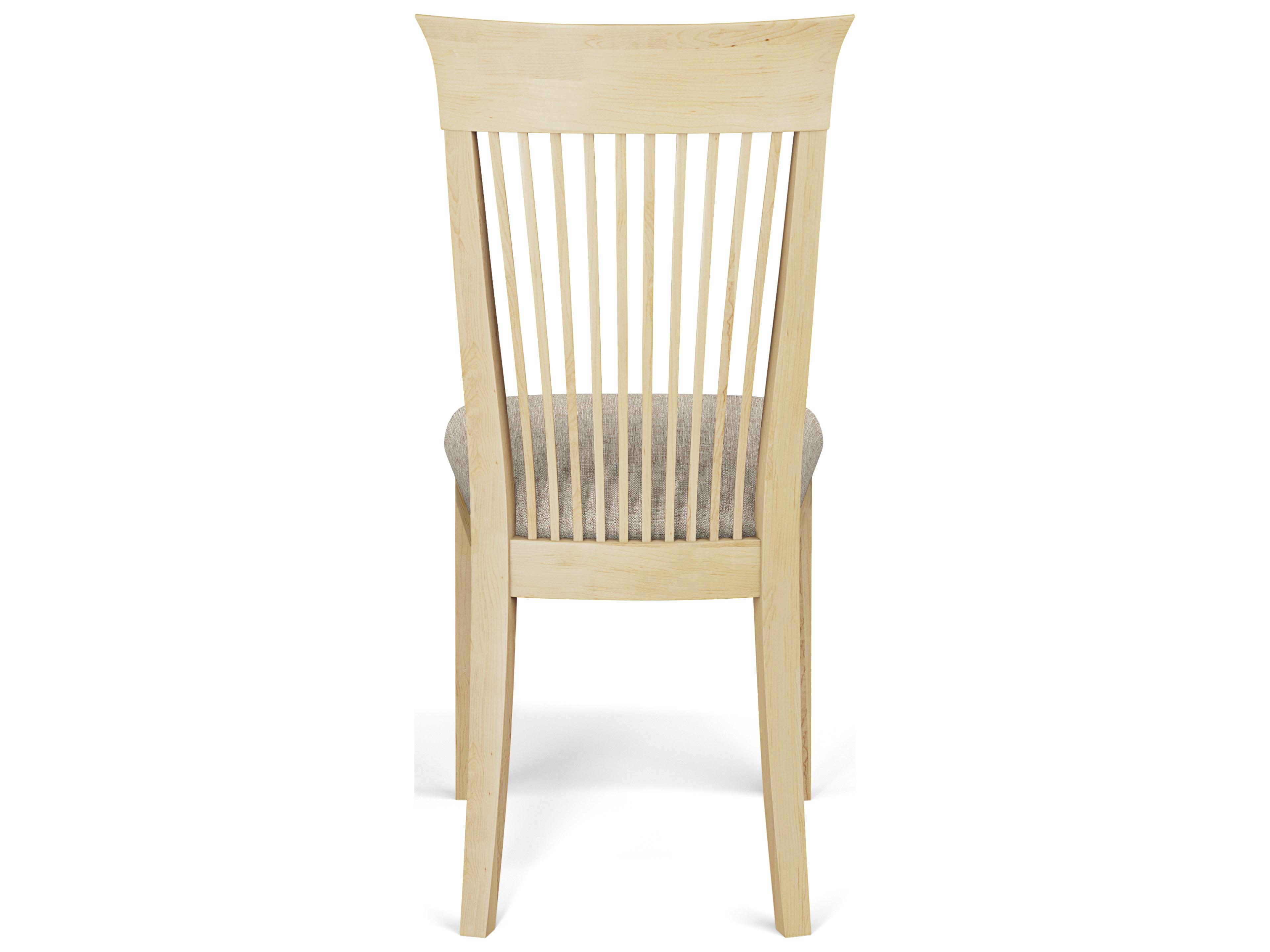 Saloom Lewis Beech Wood Beige Upholstered Armless Dining Chair