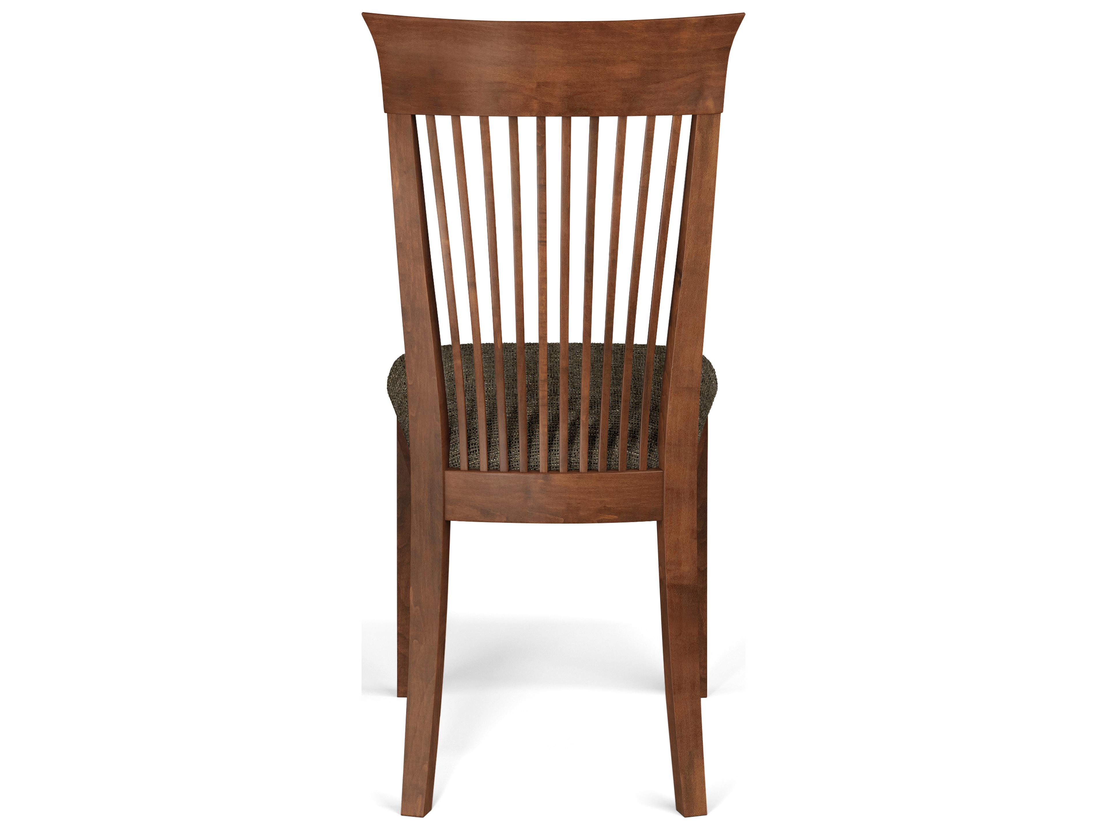 Saloom Lewis Beech Wood Brown Upholstered Armless Dining Chair