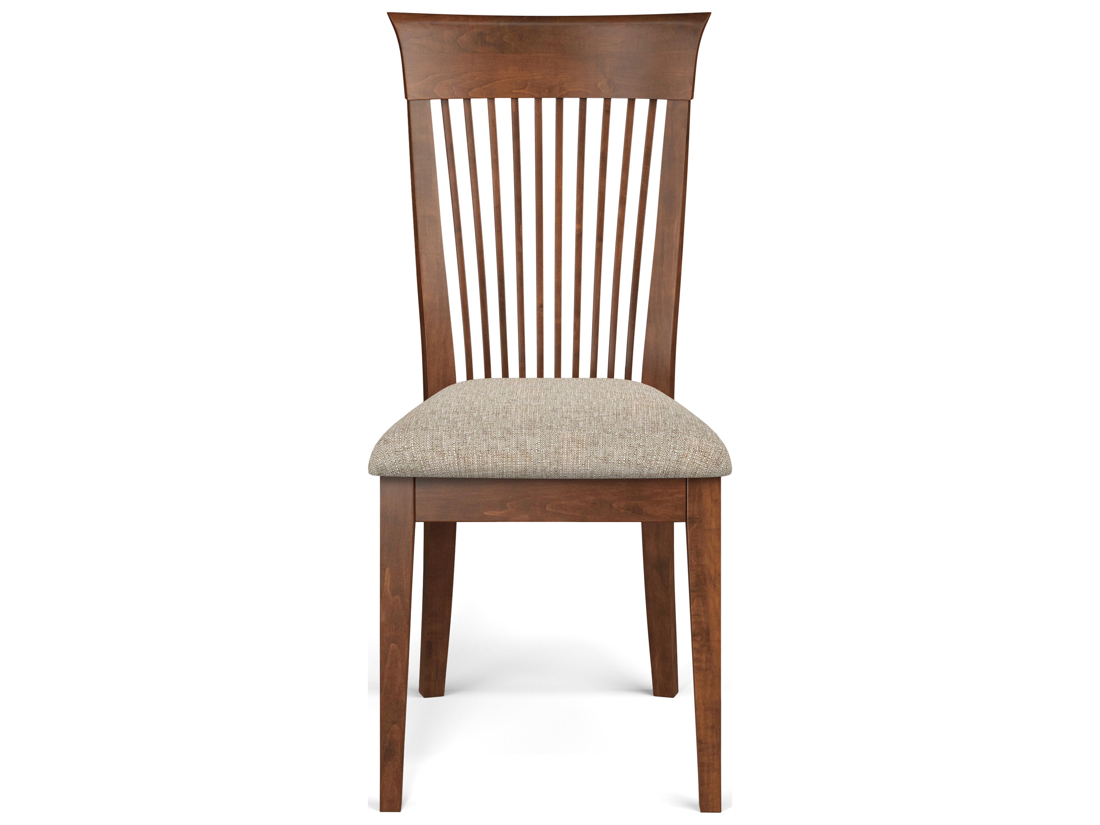 Saloom Lewis Beech Wood Beige Upholstered Armless Dining Chair