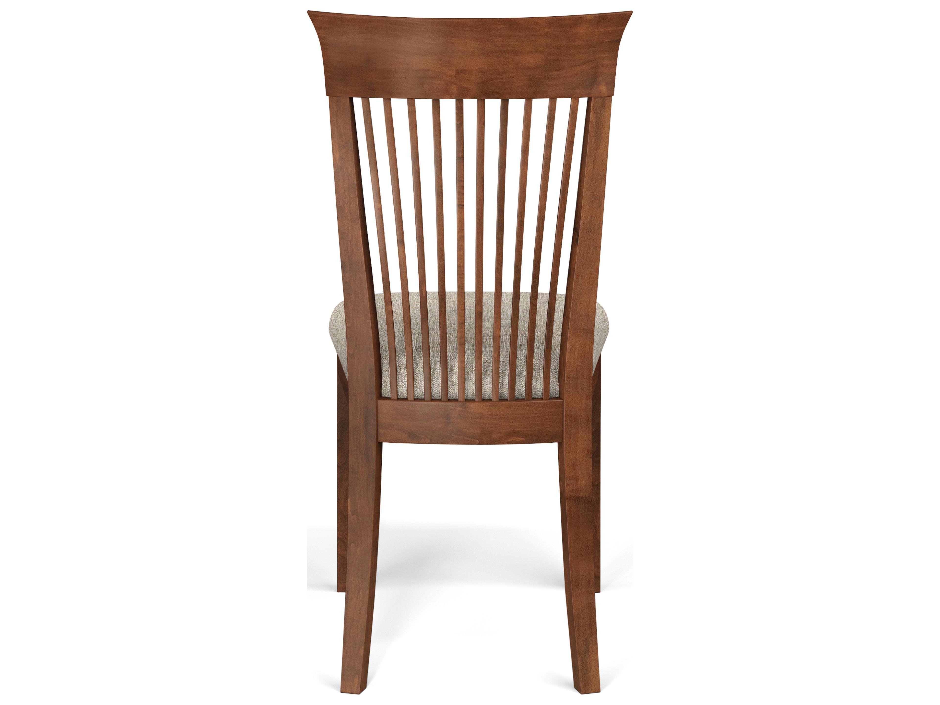 Saloom Lewis Beech Wood Beige Upholstered Armless Dining Chair