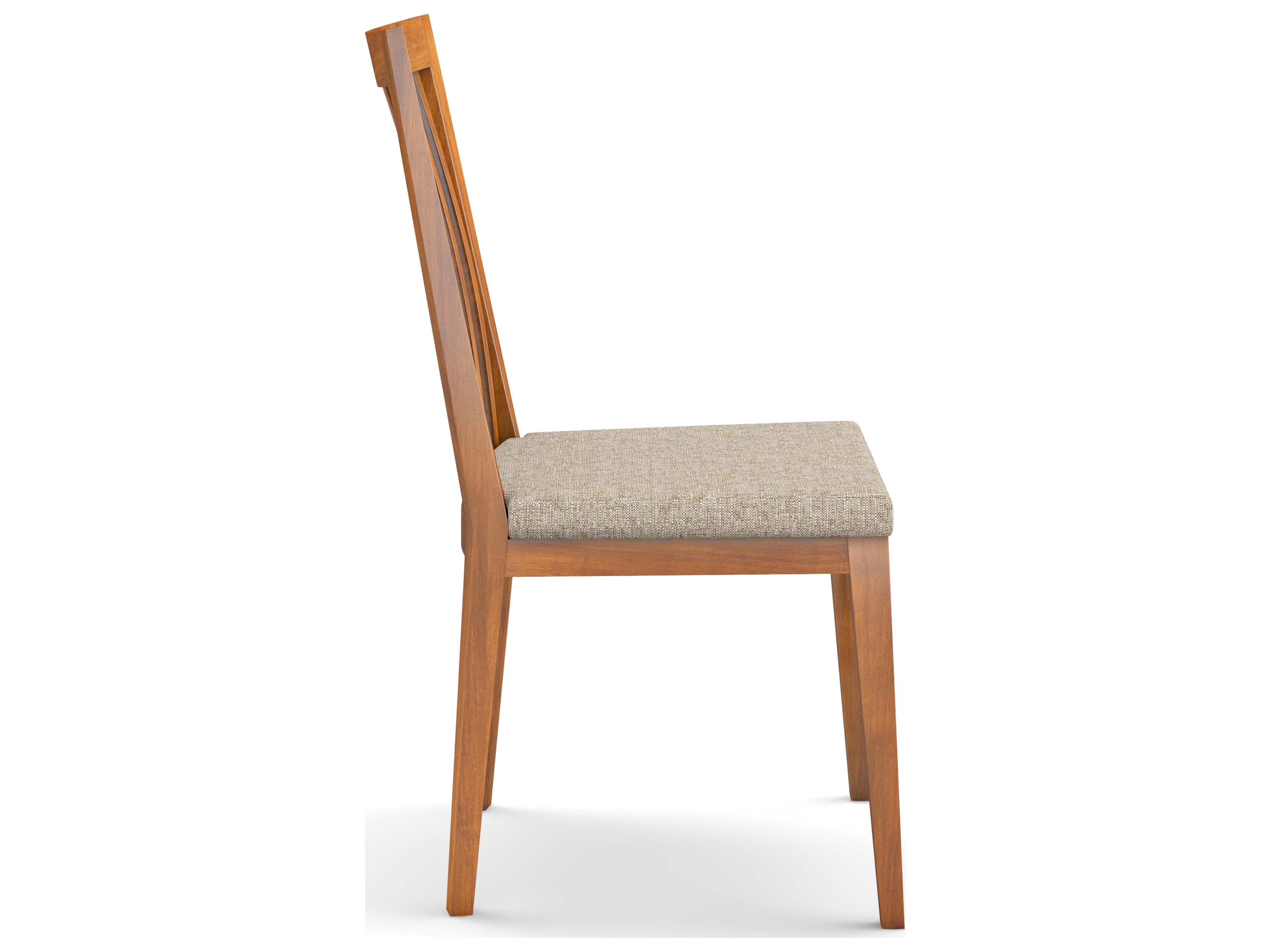 Saloom Mason Beech Wood Beige Upholstered Armless Dining Chair