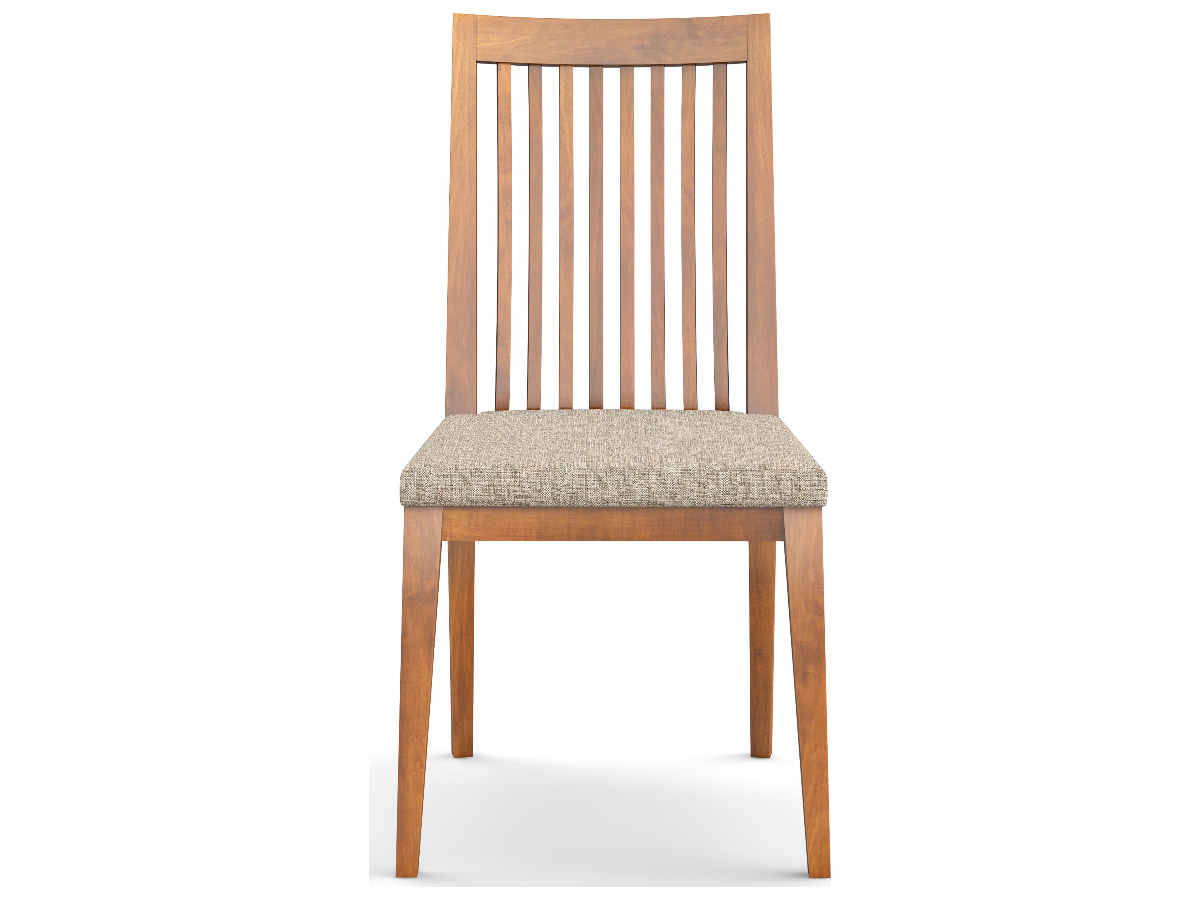 Saloom Mason Beech Wood Beige Upholstered Armless Dining Chair