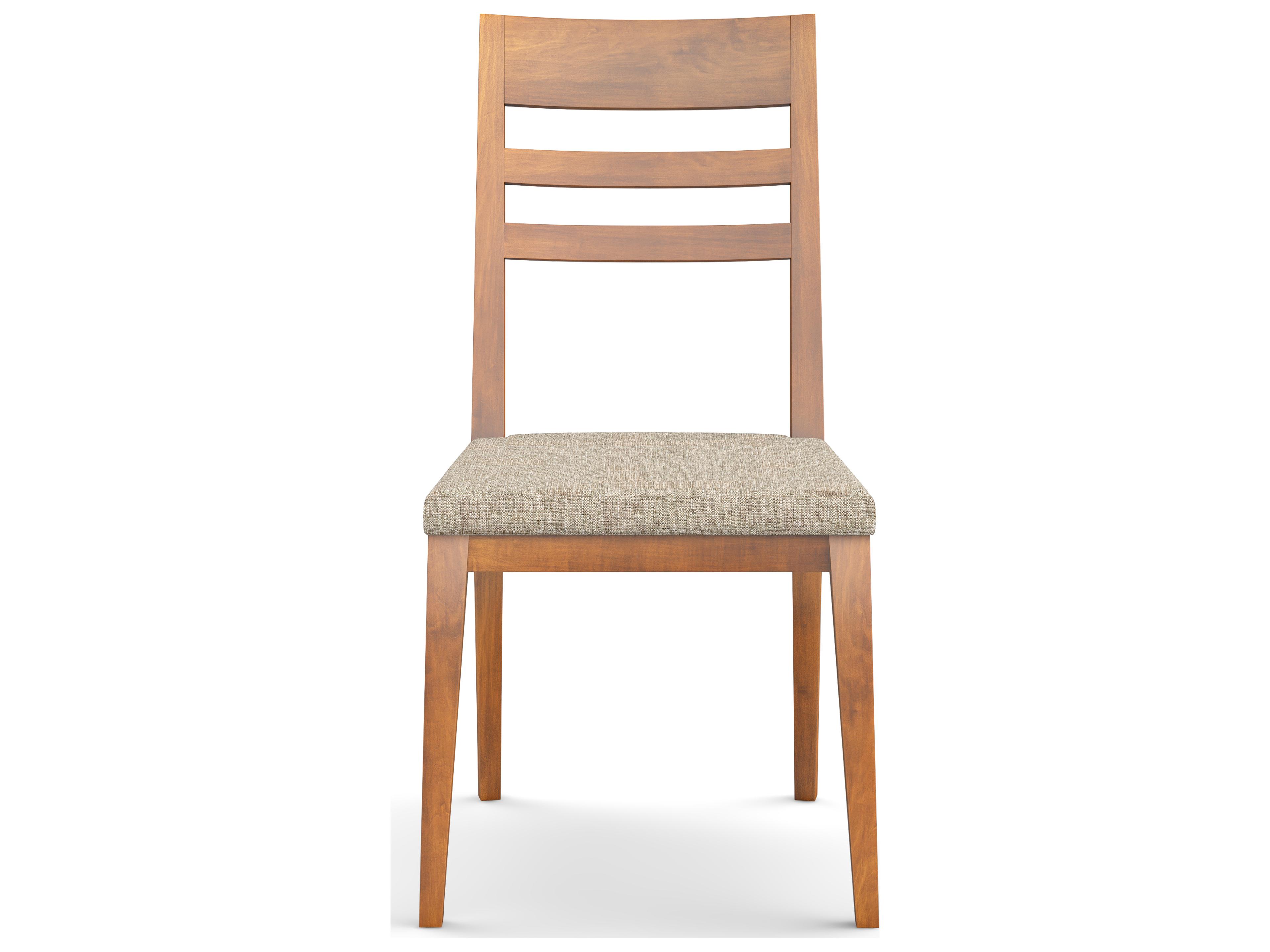 Saloom Madison Beech Wood Beige Upholstered Armless Dining Chair