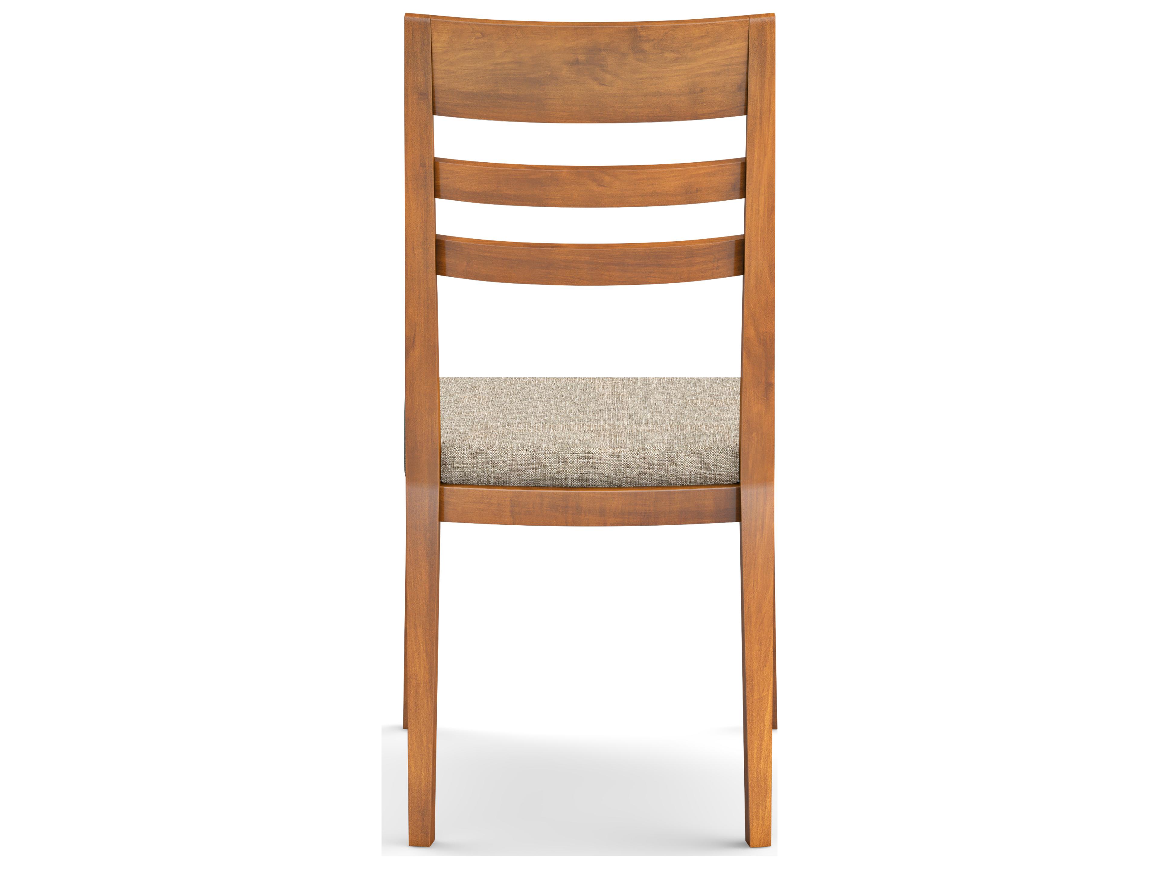 Saloom Madison Beech Wood Beige Upholstered Armless Dining Chair