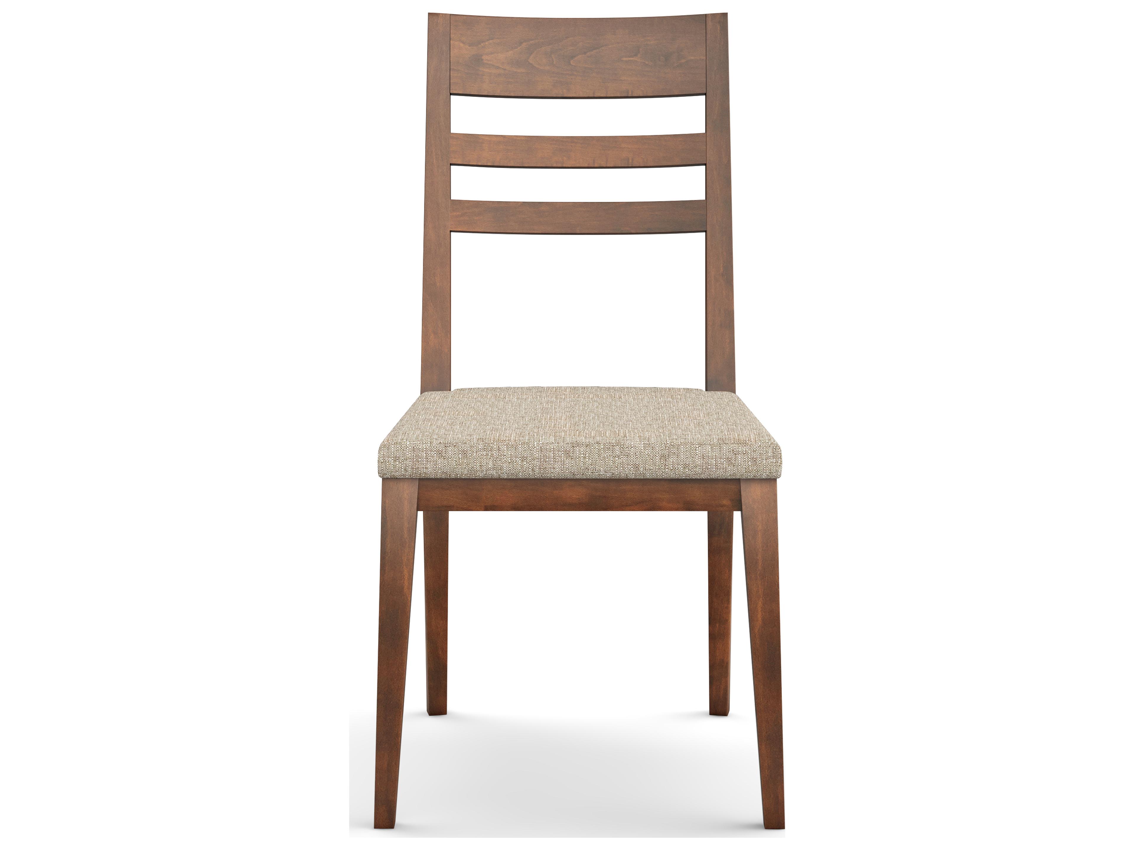 Saloom Madison Beech Wood Beige Upholstered Armless Dining Chair