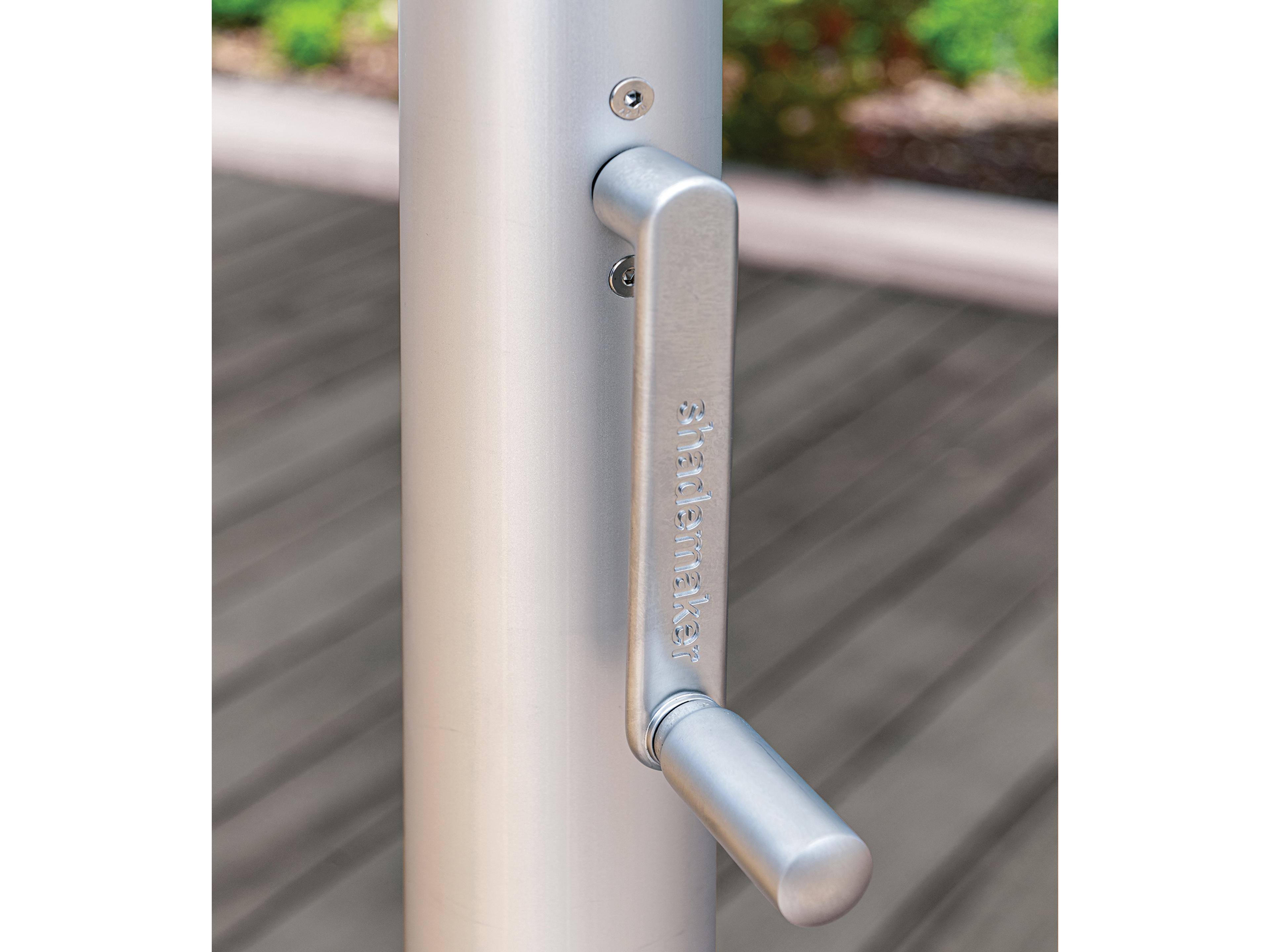 Shademaker Astral Aluminum 13 Foot Square Crank Lift Outdoor Umbrella