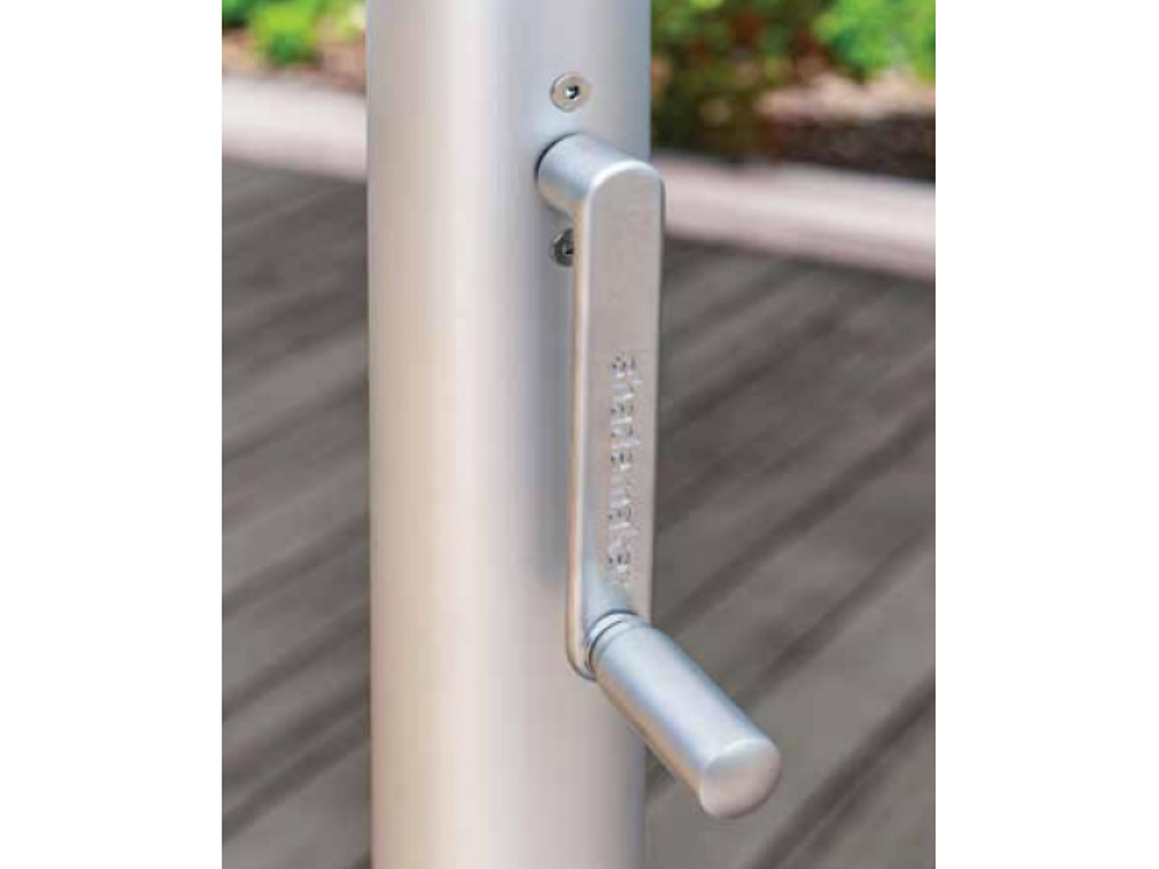 Shademaker Astral Aluminum 16.5 Foot Square Crank Lift Patio Umbrella