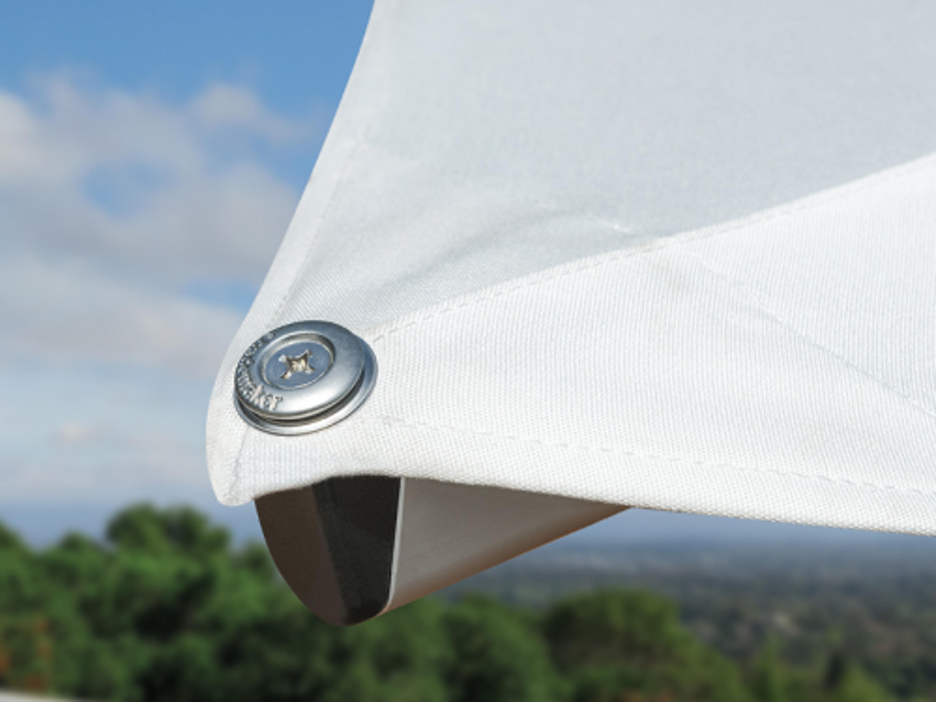 Shademaker Astral Aluminum 16.5 Foot Square Crank Lift Patio Umbrella