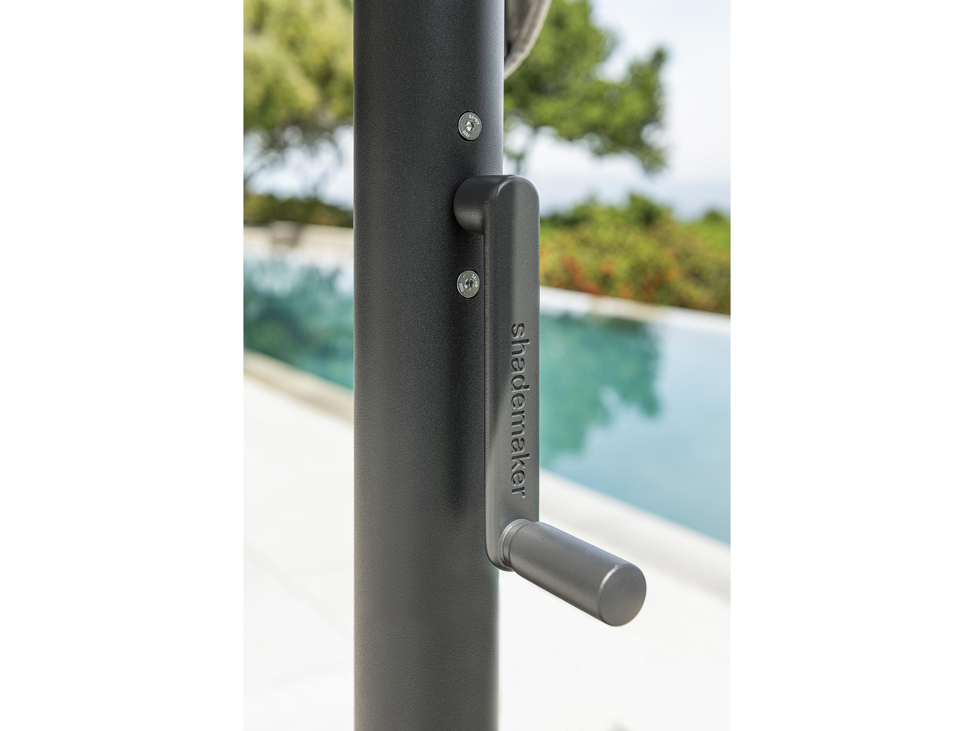 Shademaker Atlas 10 Foot Square Crank Lift Patio Umbrella