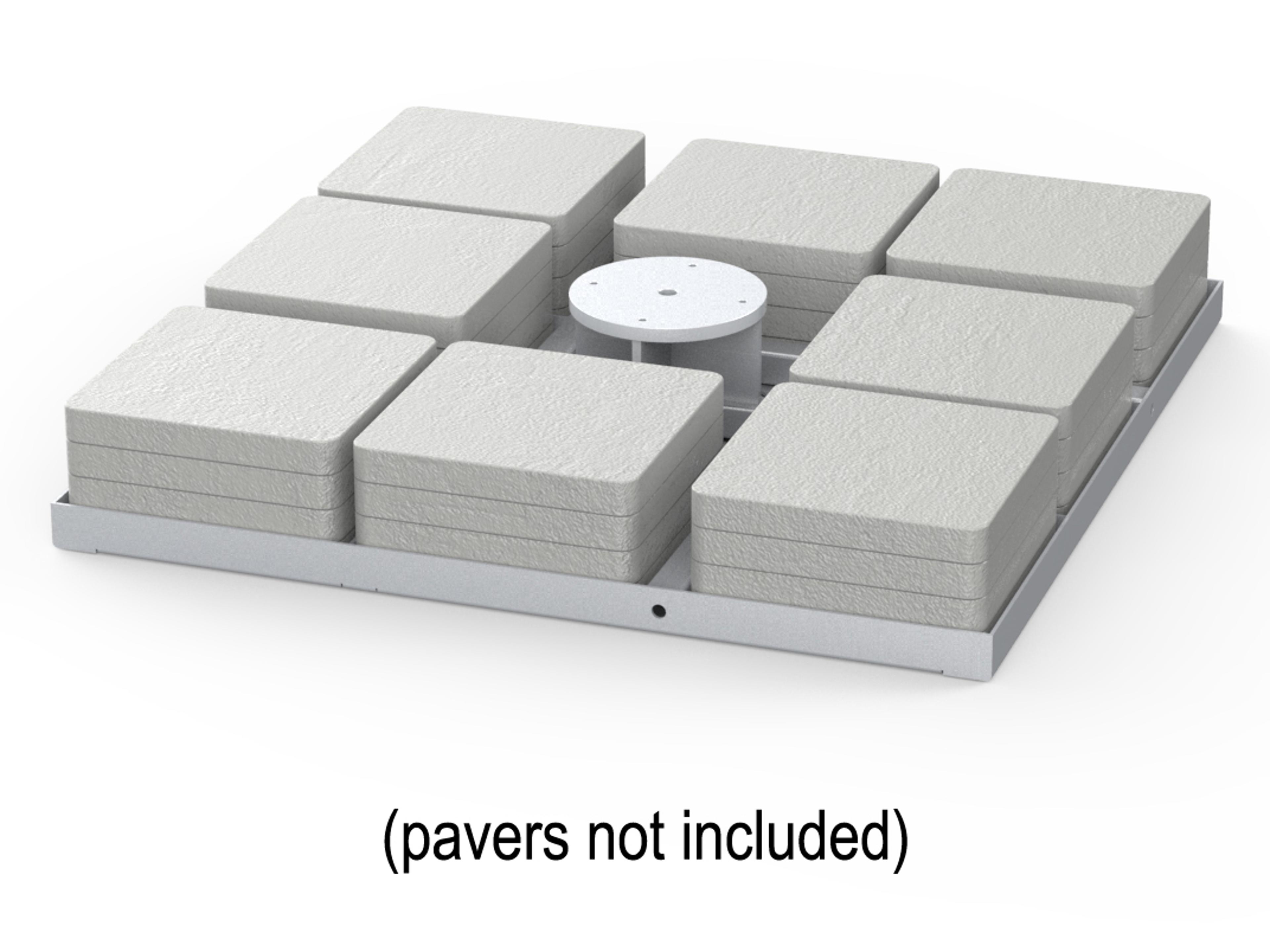 Shademaker Titan Galvanized Steel/Aluminum 118lbs Base with Lid