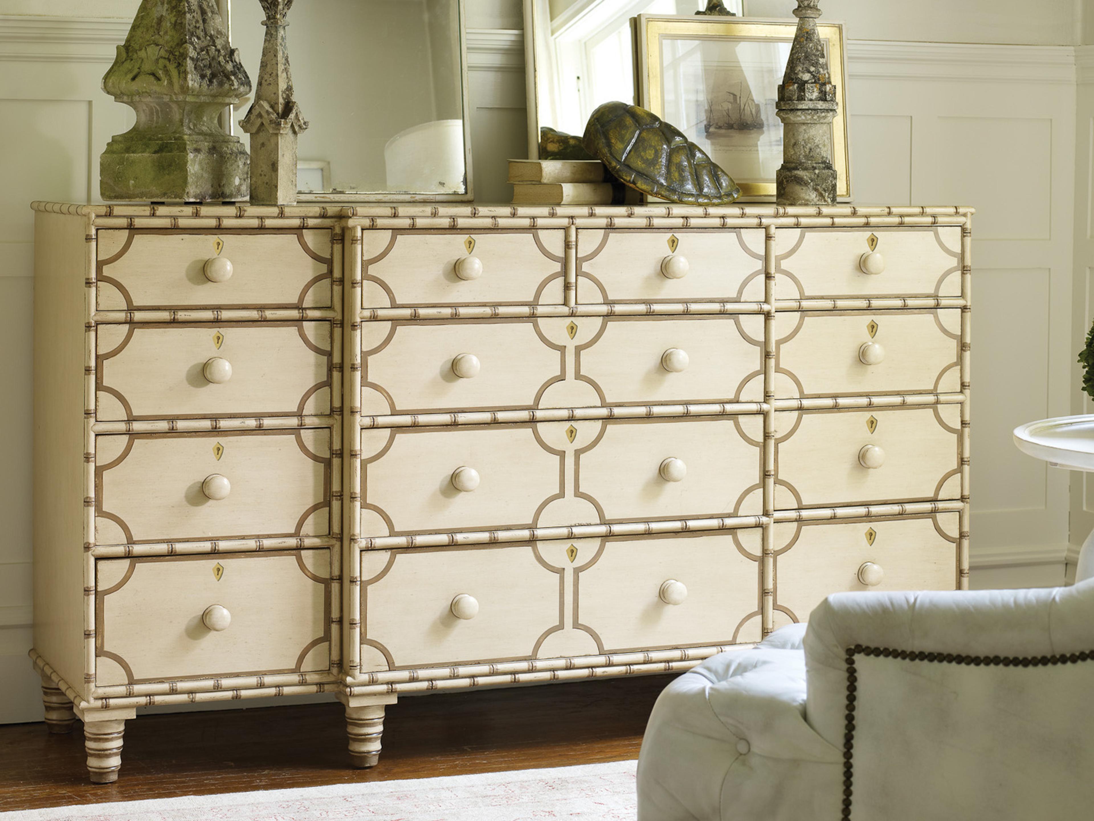 Marathon Key Beige Mahogany Wood Dresser