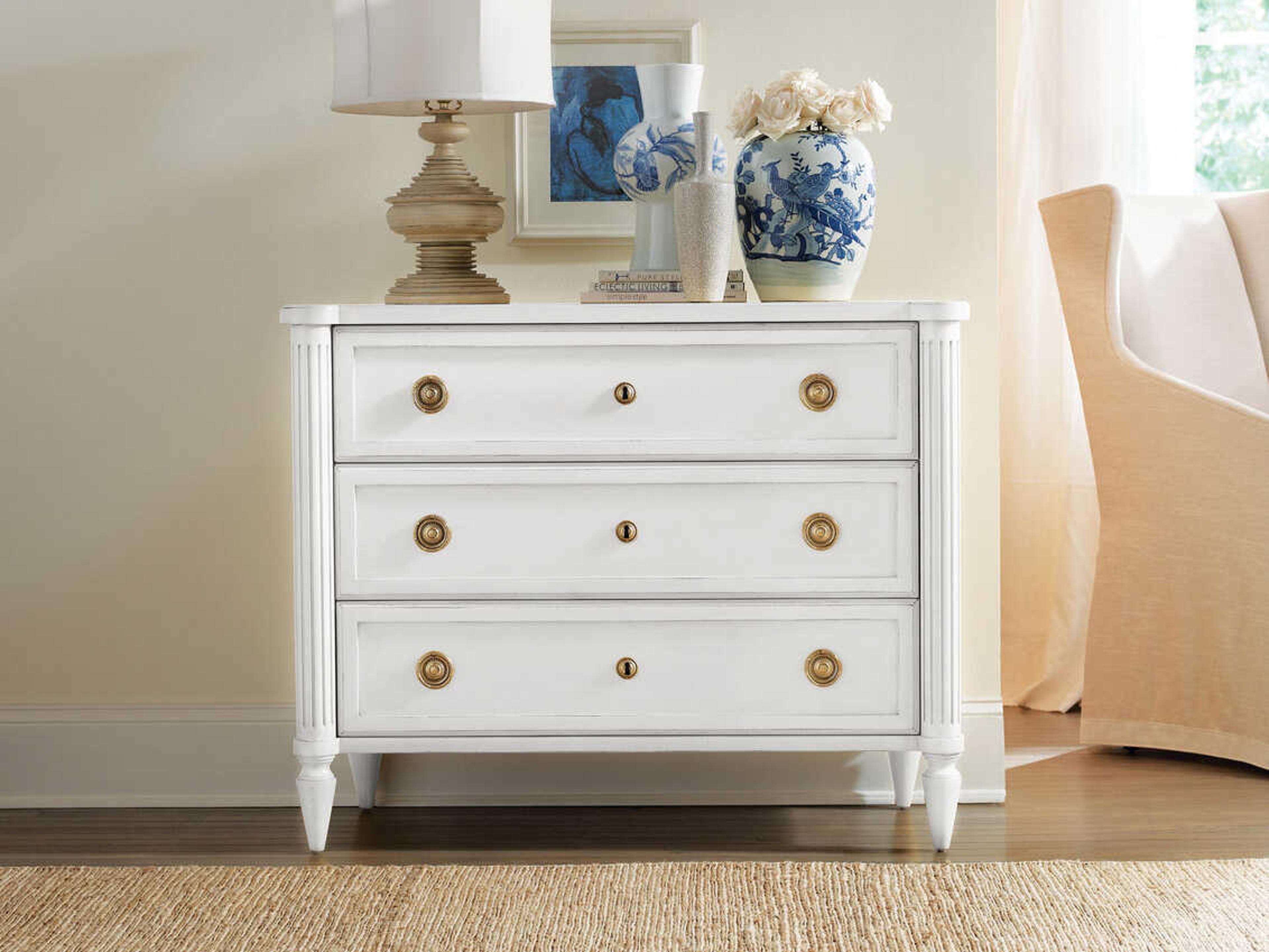 Avingnon White Mahogany Wood Accent Chest