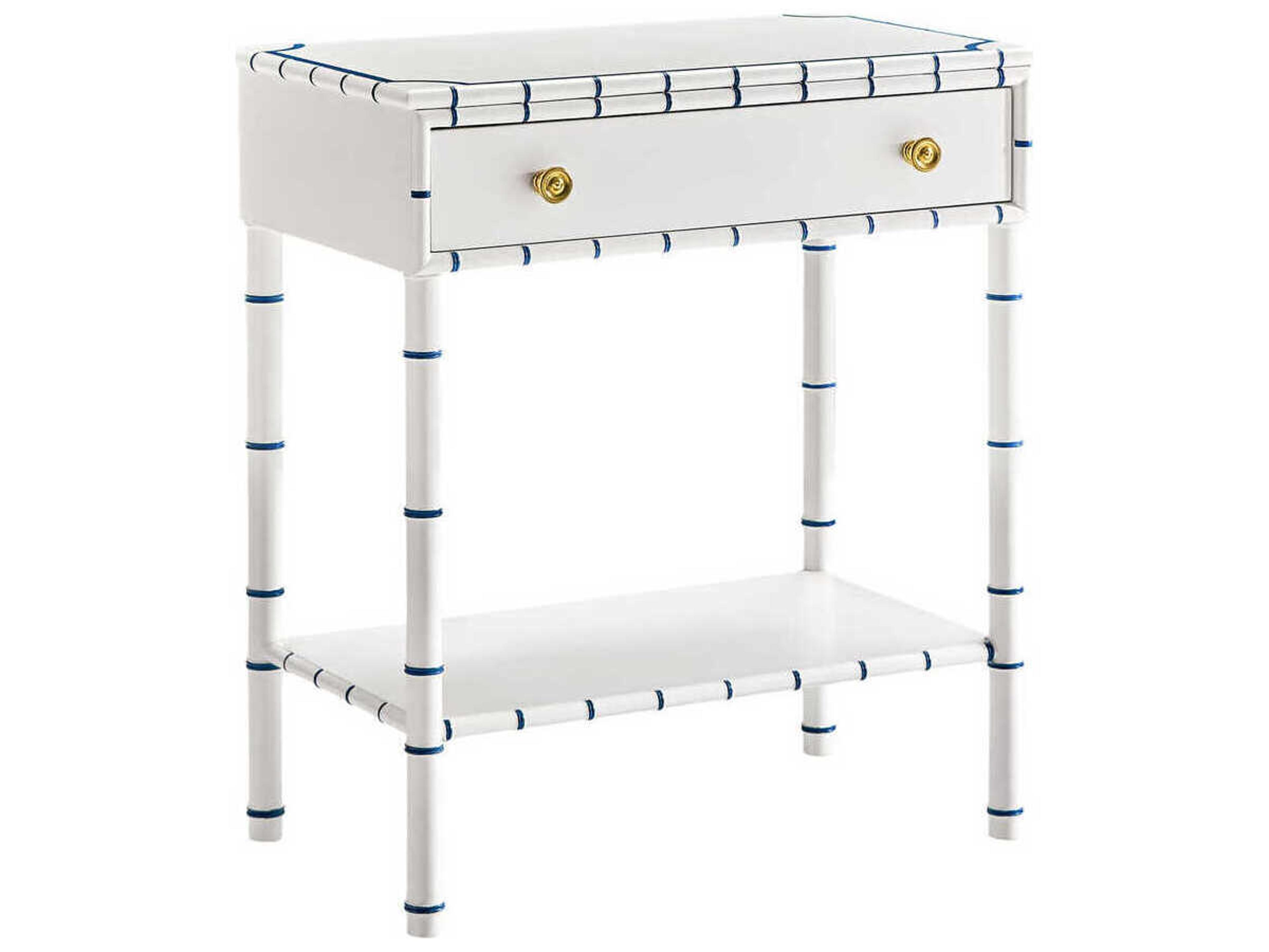 Greenwich 1-Drawer White Nightstand