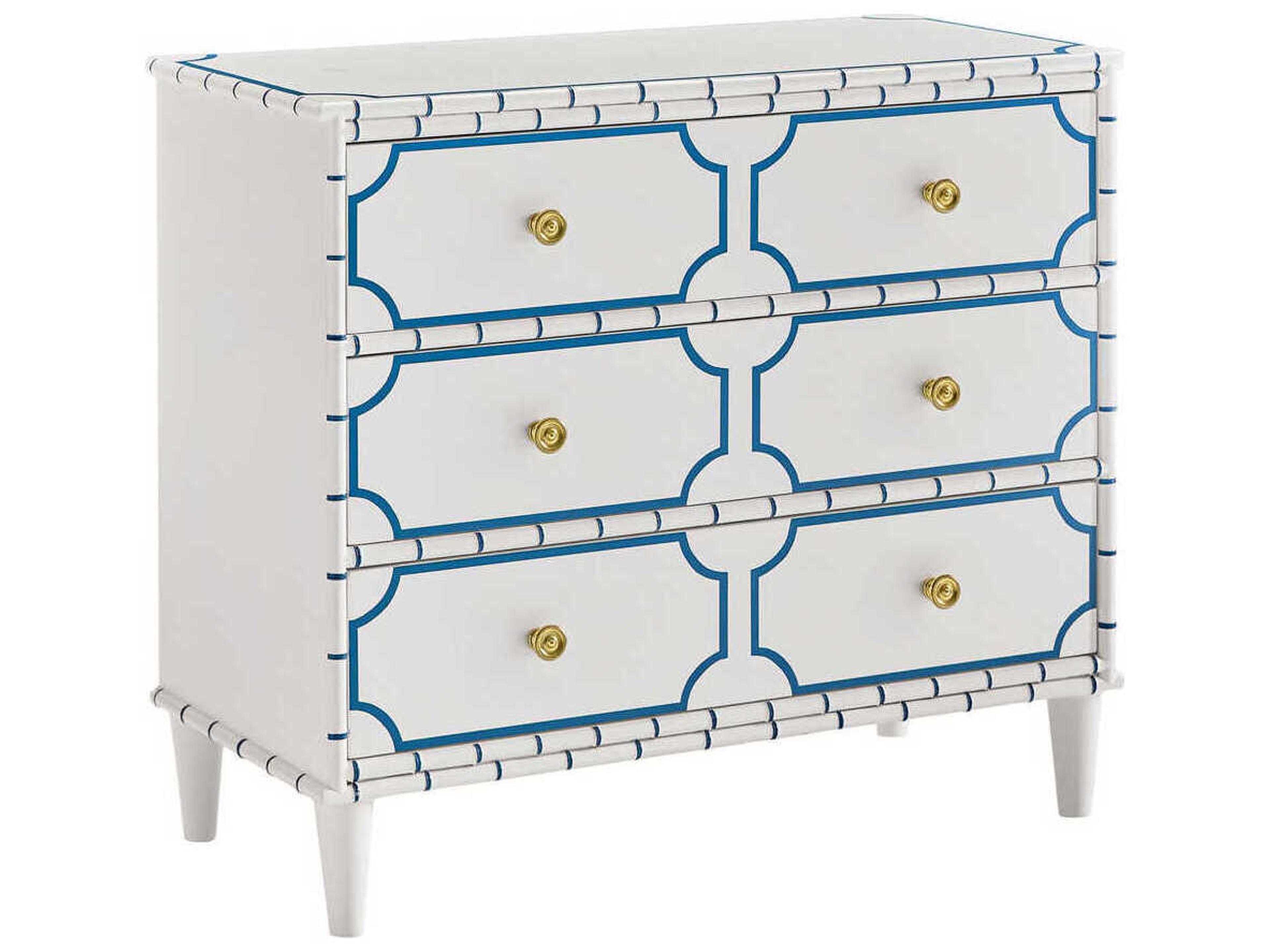 Greenwich 3-Drawers White Nightstand
