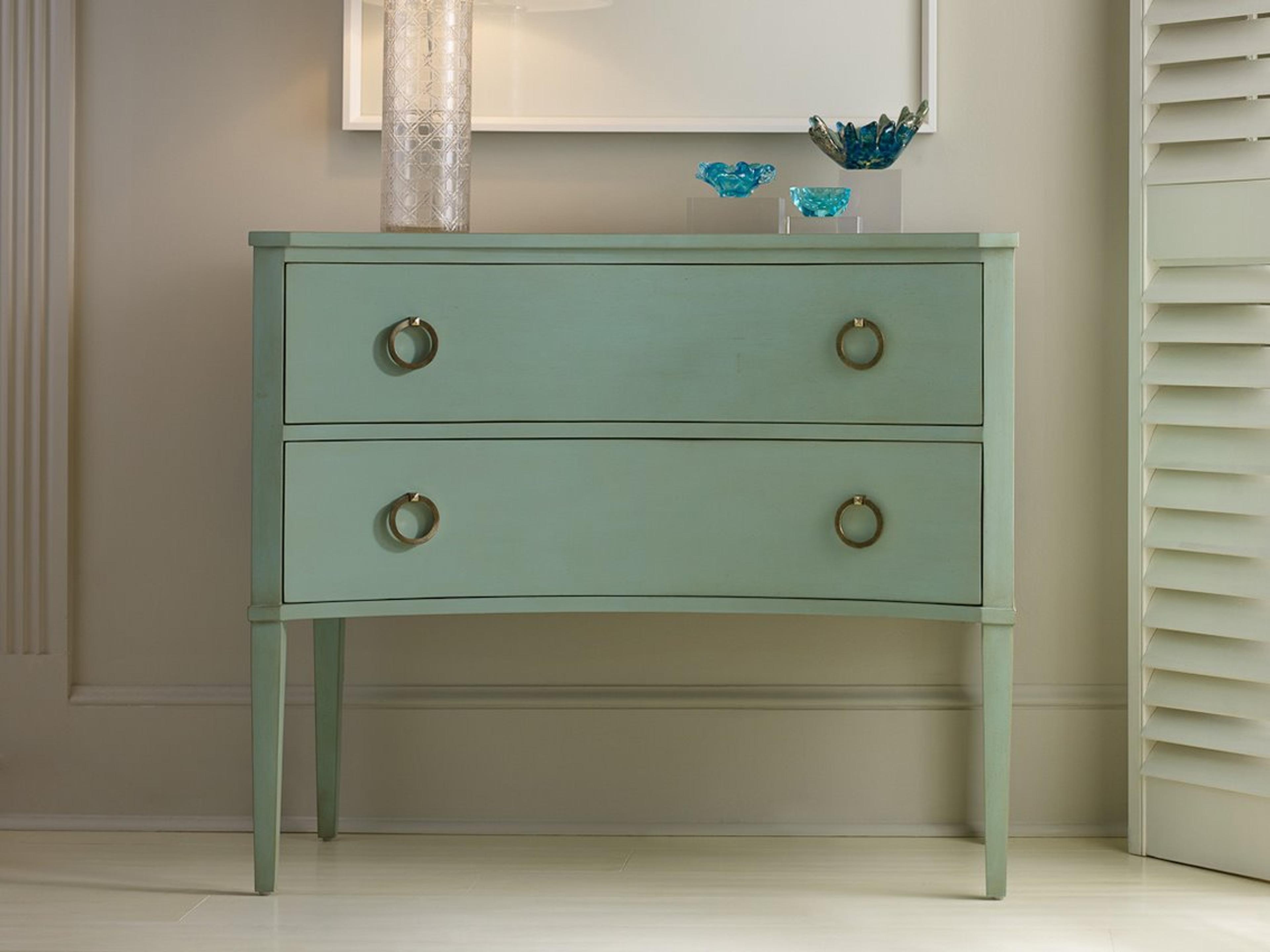 Green Mahogany Wood Accent Chest