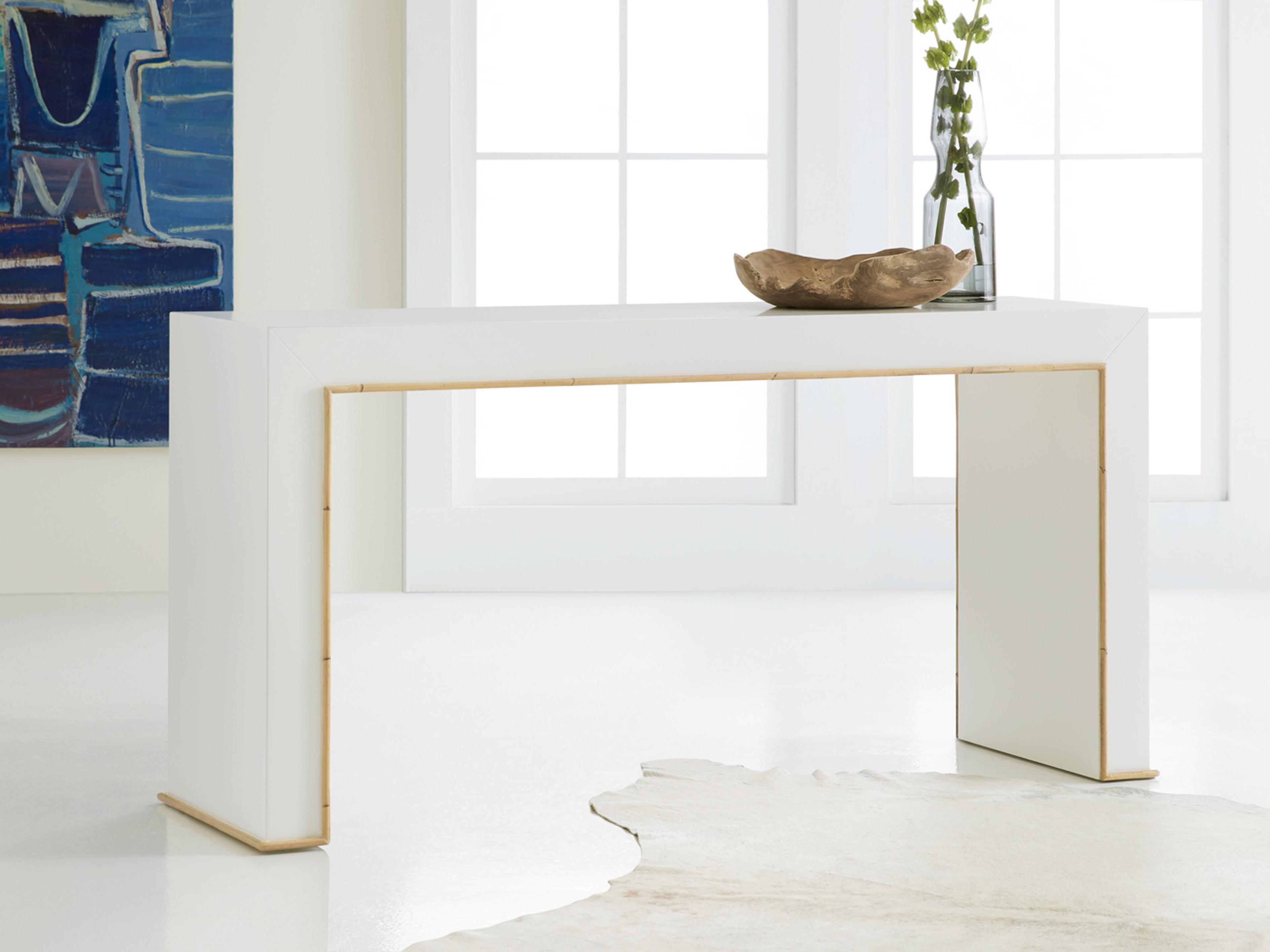 Bamboo Rectangular Wood Console Table