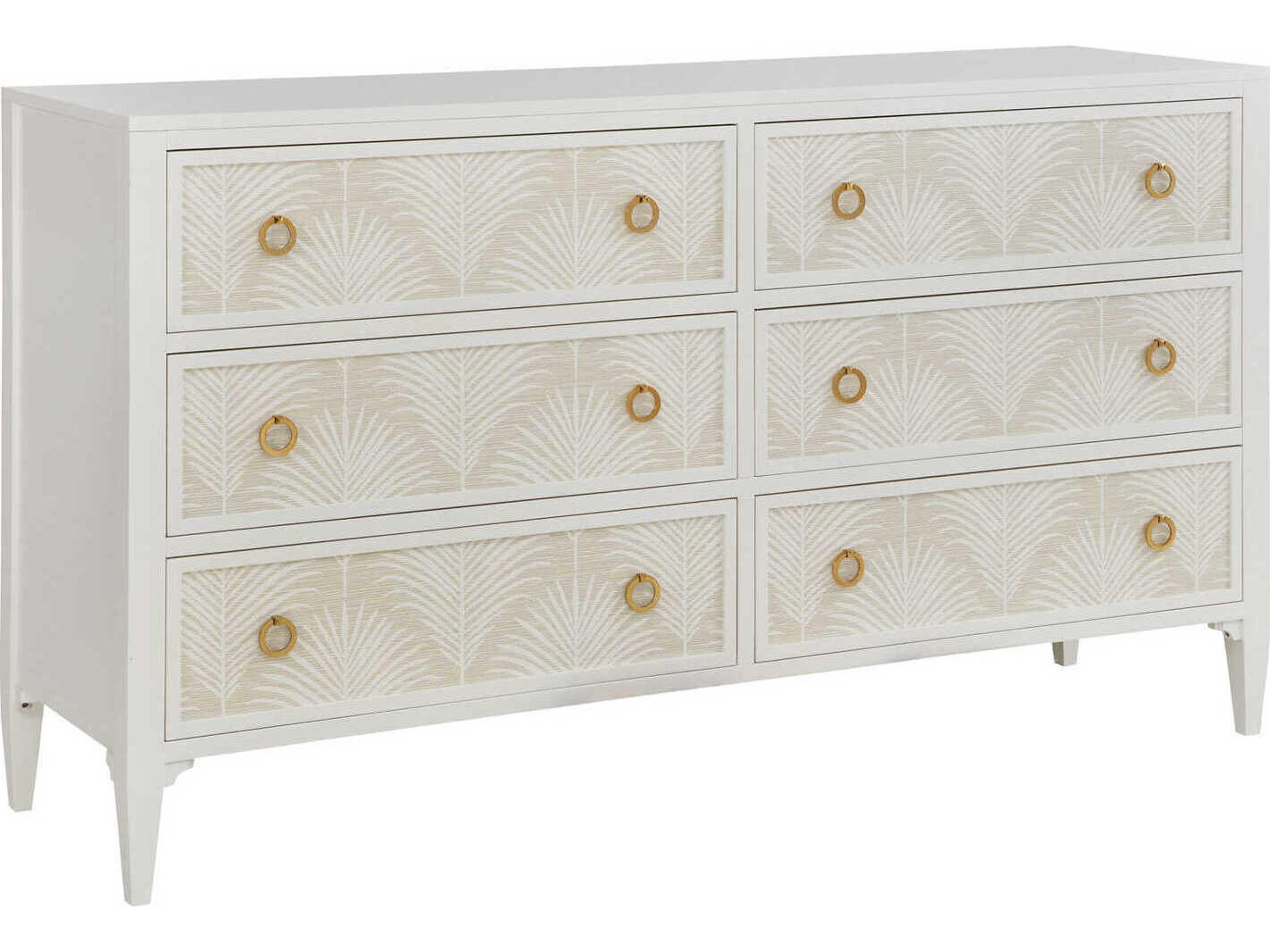 Costa 6-Drawers Beige Double Dresser