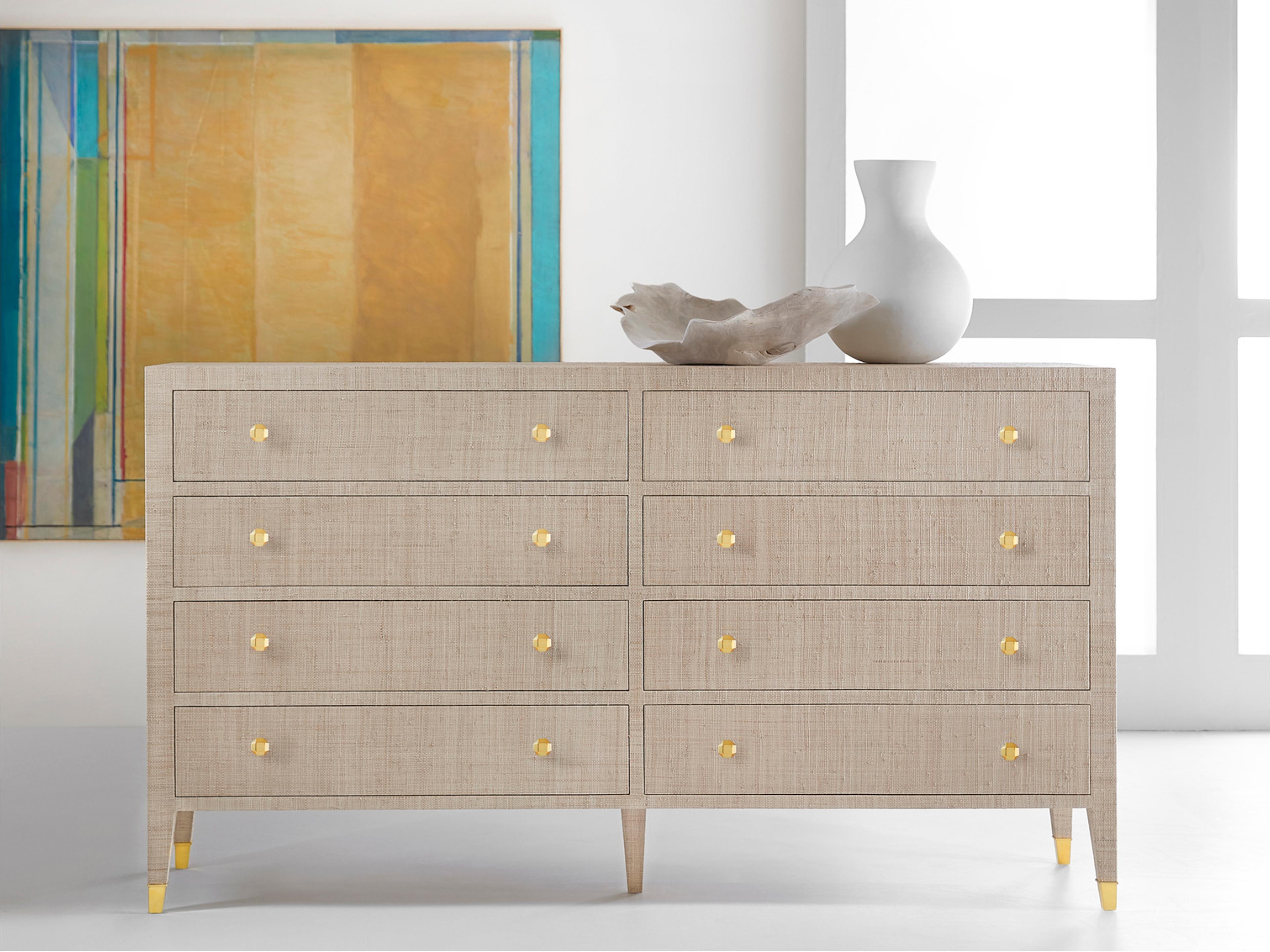 Palmetto Beige Rattan Double Dresser