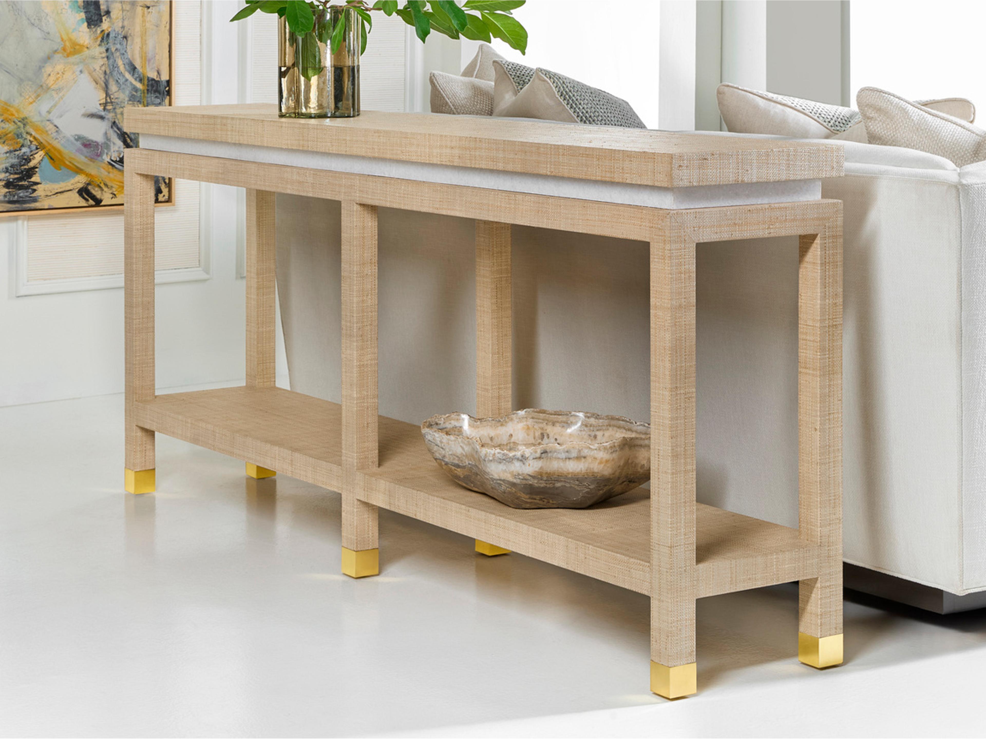 Palmetto Rectangular Wood Console Table