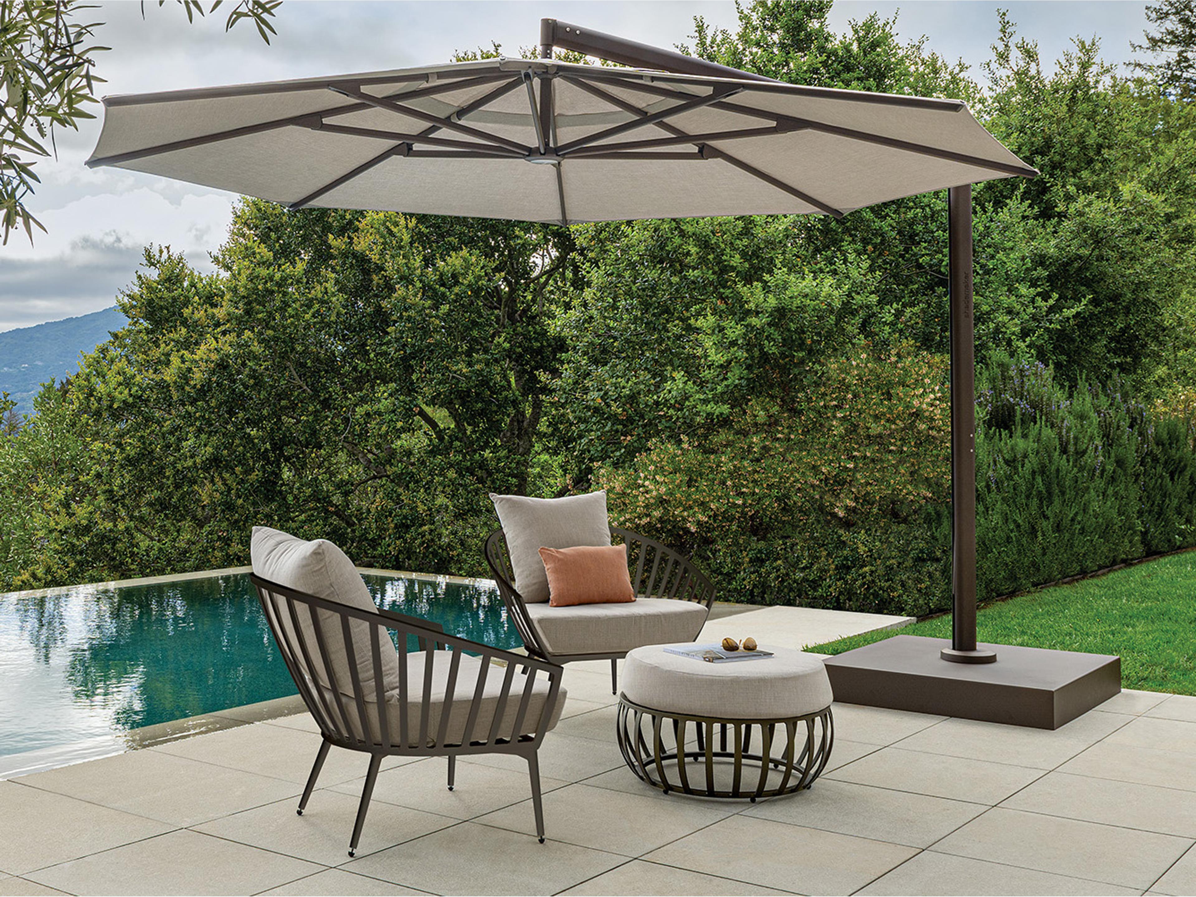 Orion Aluminum 13 Foot Crank Lift Square Outdoor Umbrella