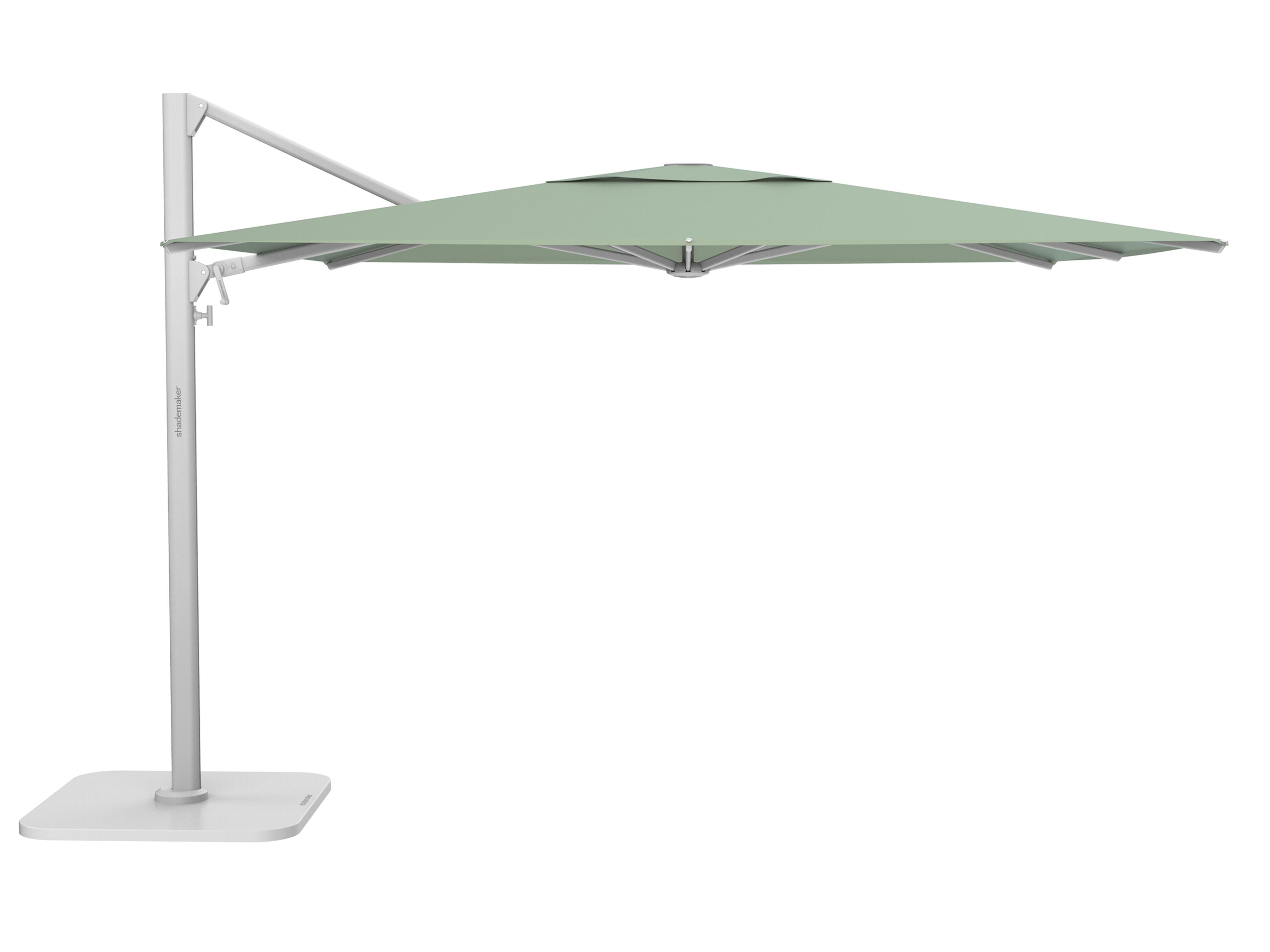 Shademaker Polaris Aluminum 11.5 Foot Square Crank Lift Patio Umbrella
