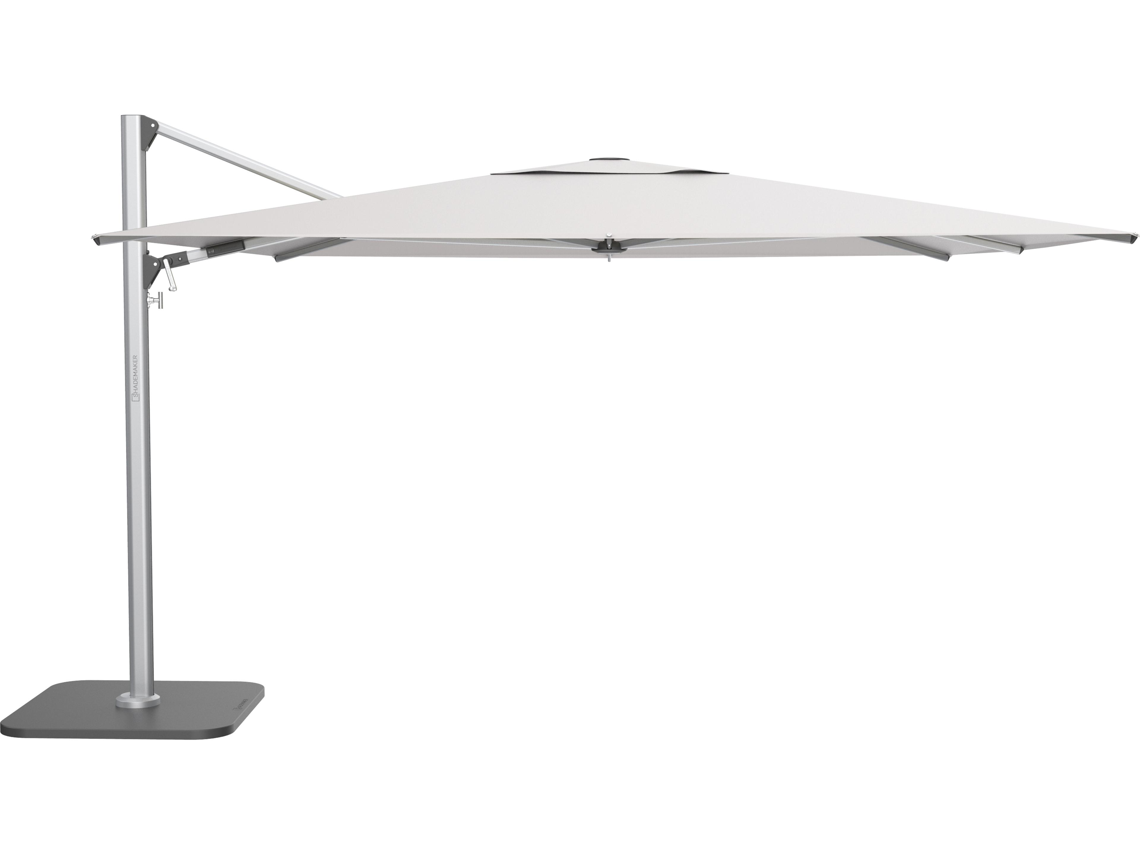 Shademaker Polaris LX Aluminum 13" Foot Square Crank Lift Umbrella