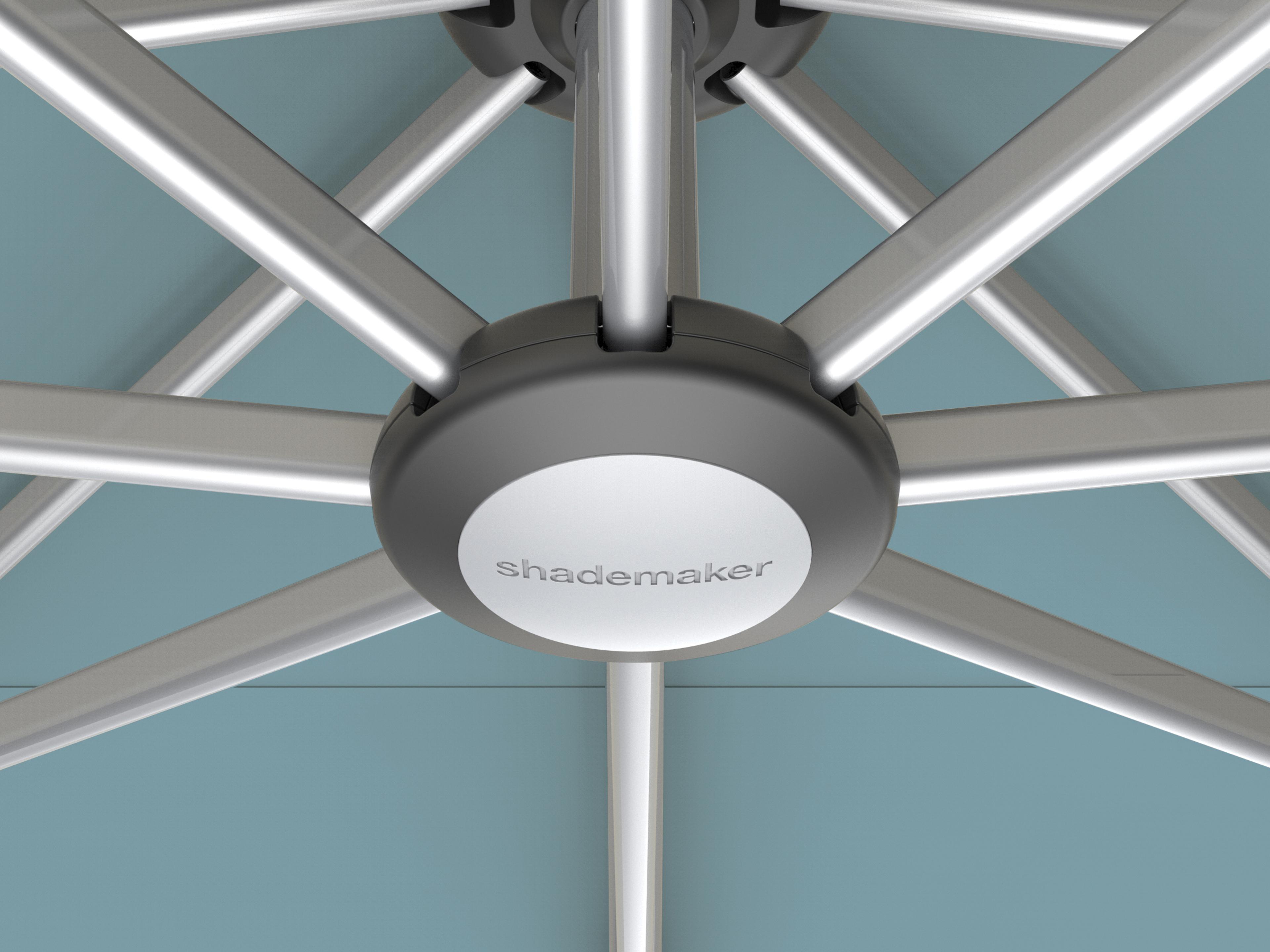 Shademaker Solaris Aluminum 10 Foot Octagon Crank Lift Patio Umbrella