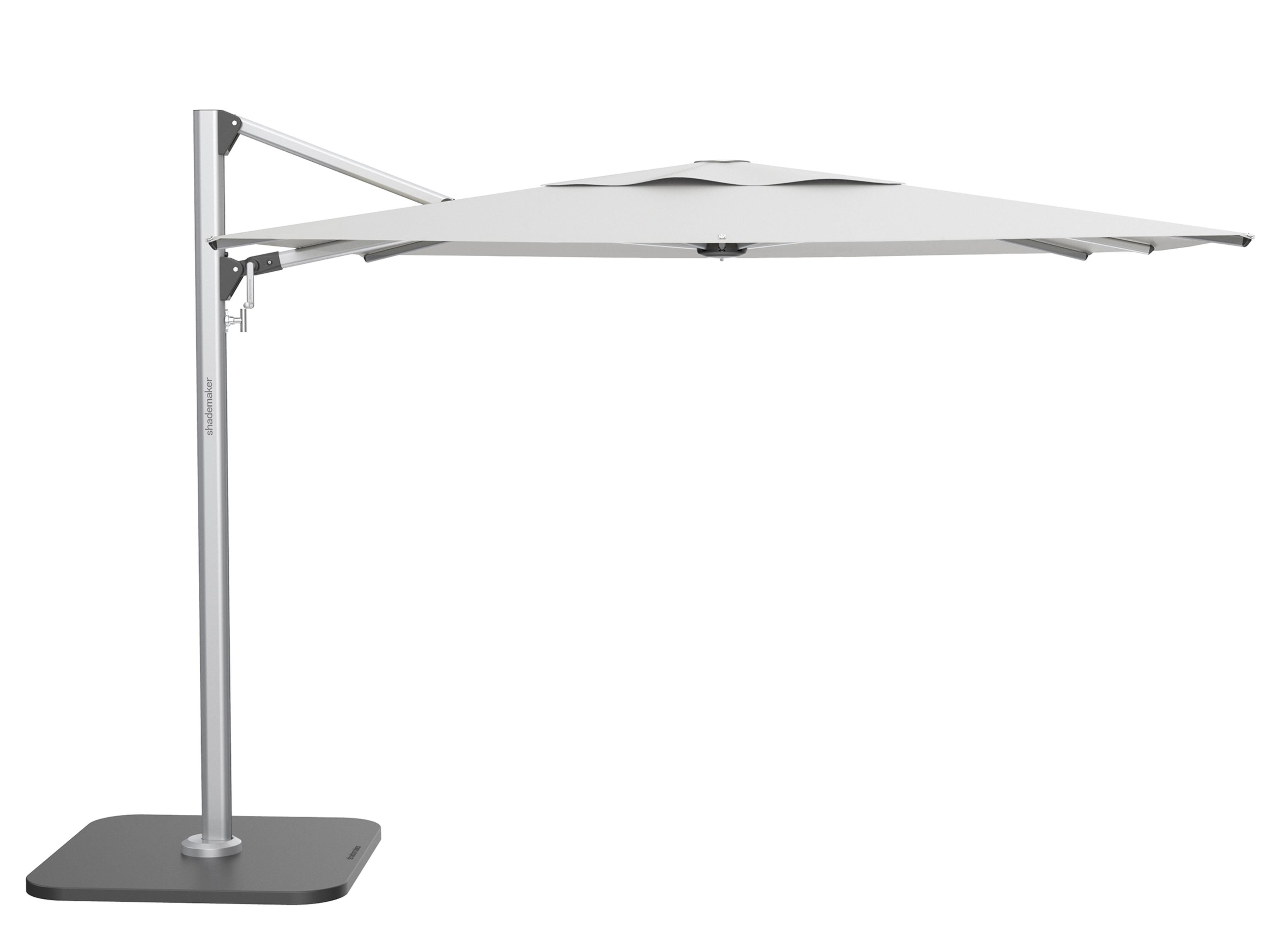Shademaker Solaris Aluminum 10 Foot Square Crank Lift Outdoor Umbrella