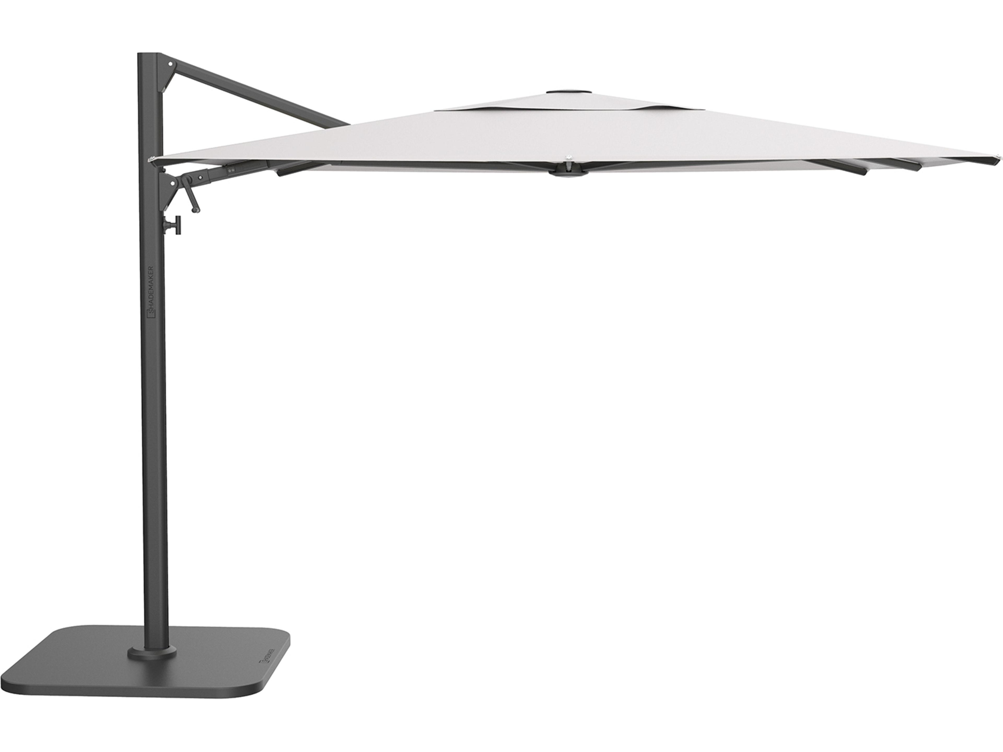 Shademaker Solaris LX Aluminum 10" Foot Square Crank Lift Umbrella