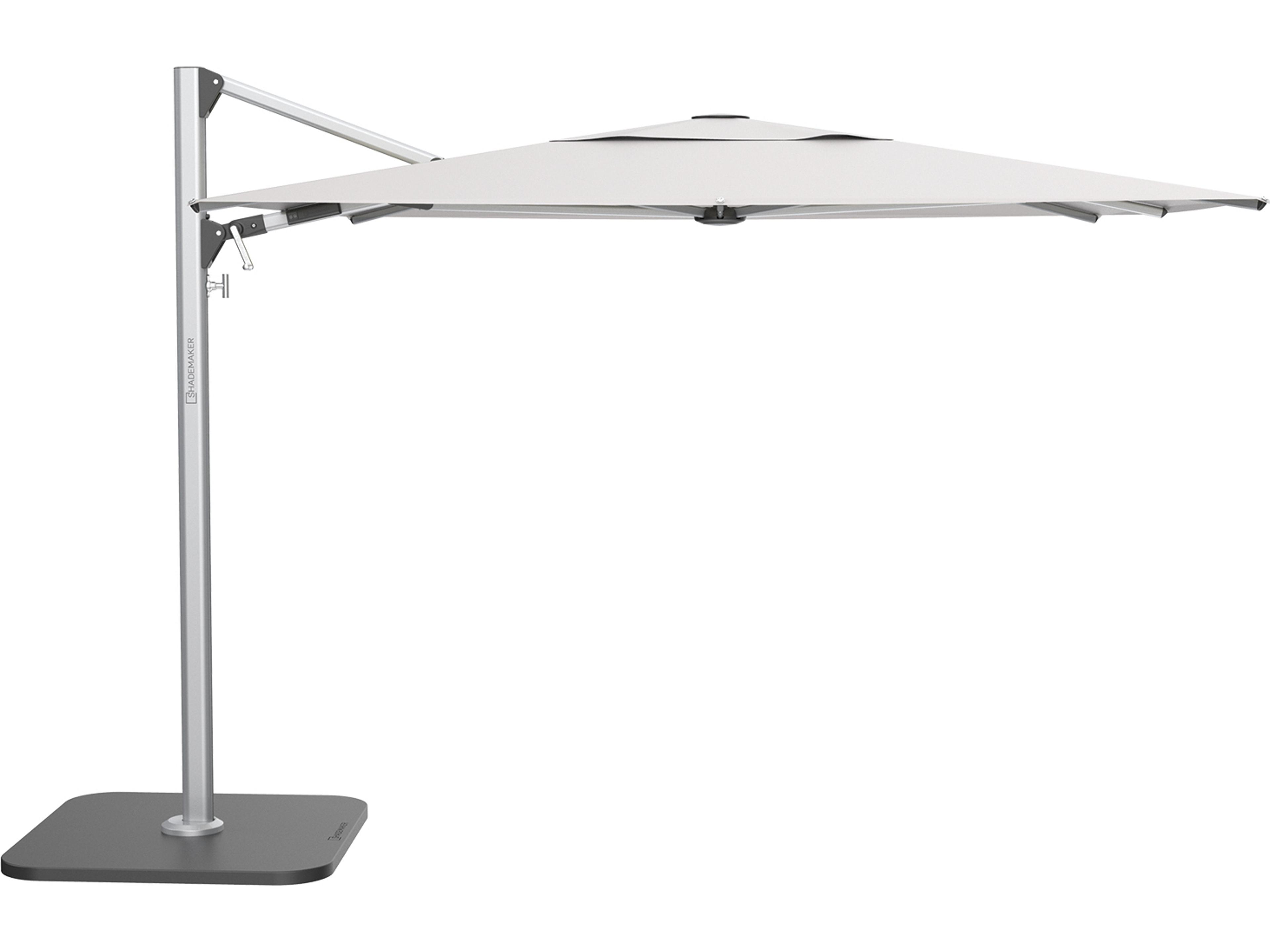 Shademaker Solaris LX Aluminum 10" Foot Square Crank Lift Umbrella