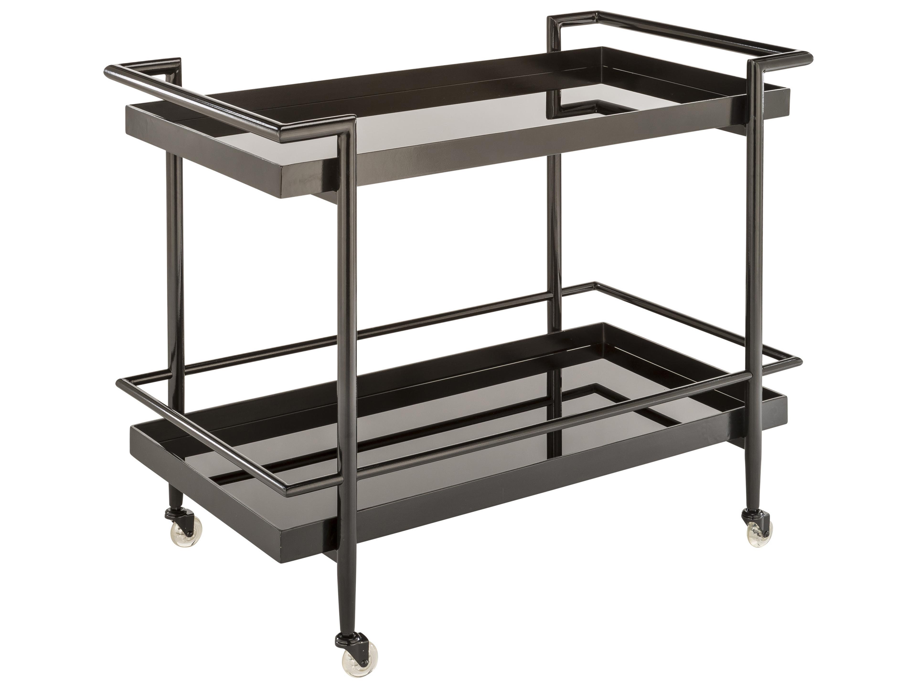 Sunpan Ikon Glass Black Bar Cart