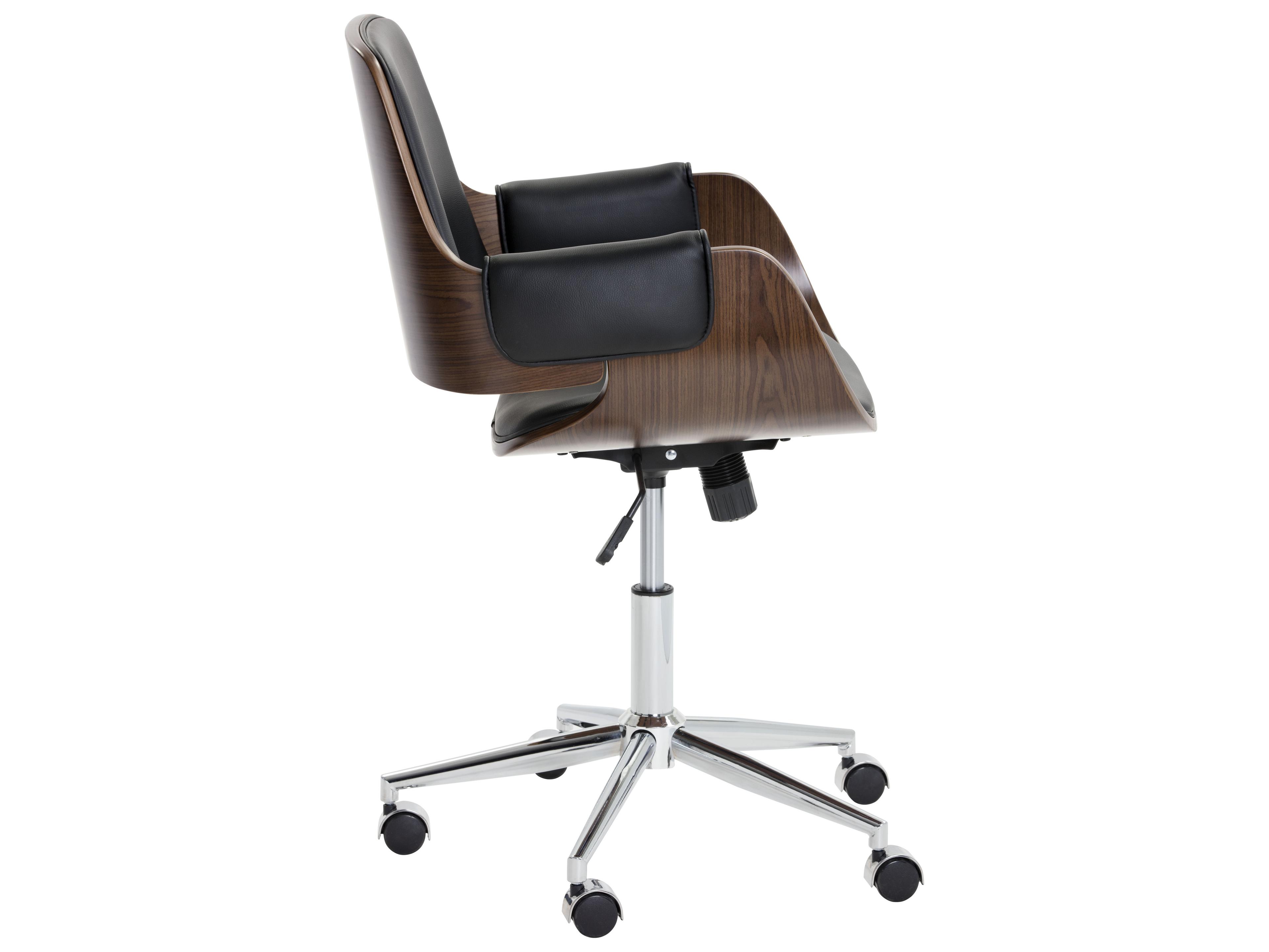 Sunpan Urban Unity Black Faux Leather Adjustable Swivel Computer Office Chair