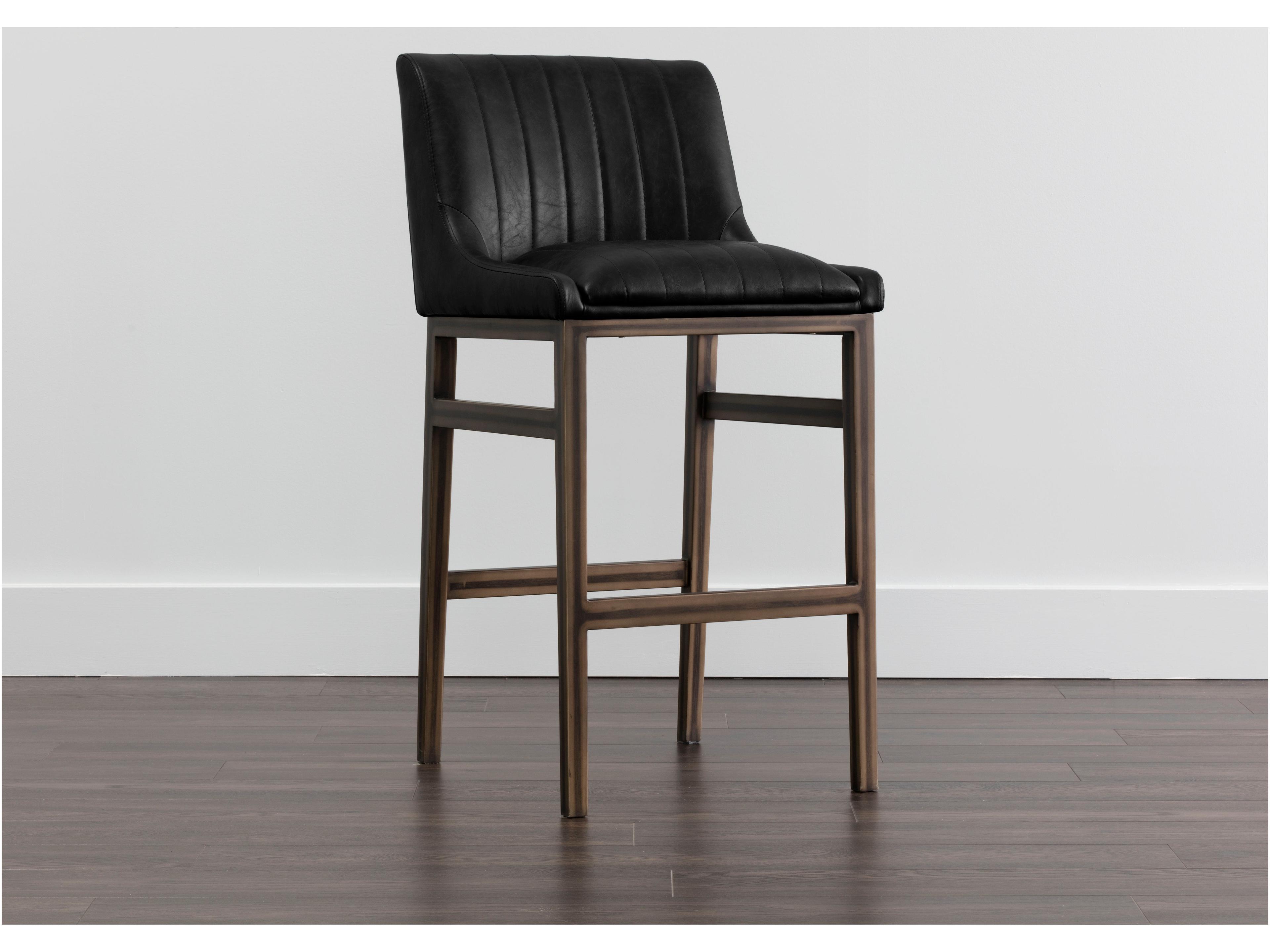 Sunpan Irongate Halden Vintage Black Rustic Bronze Bar Stool